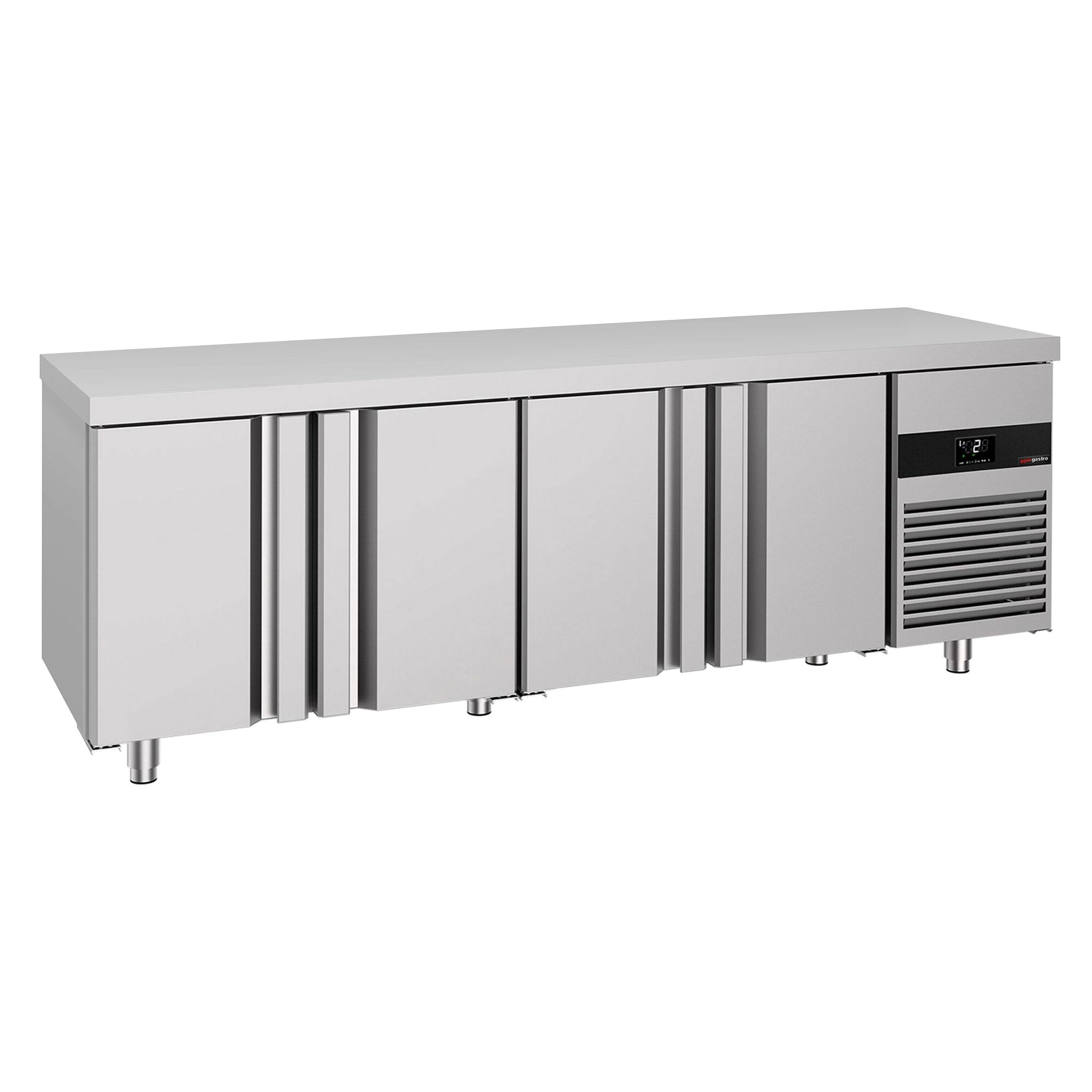 Table réfrigérée PREMIUM - 2330 x 700 mm - avec 4 portes