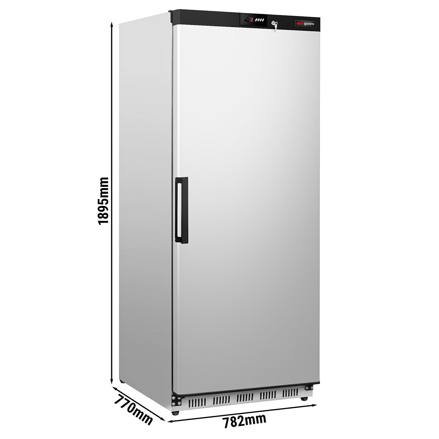 Réfrigérateur de stockage inox PREMIUM – 600 litres – avec 1 porte – intérieur de la porte en plastique