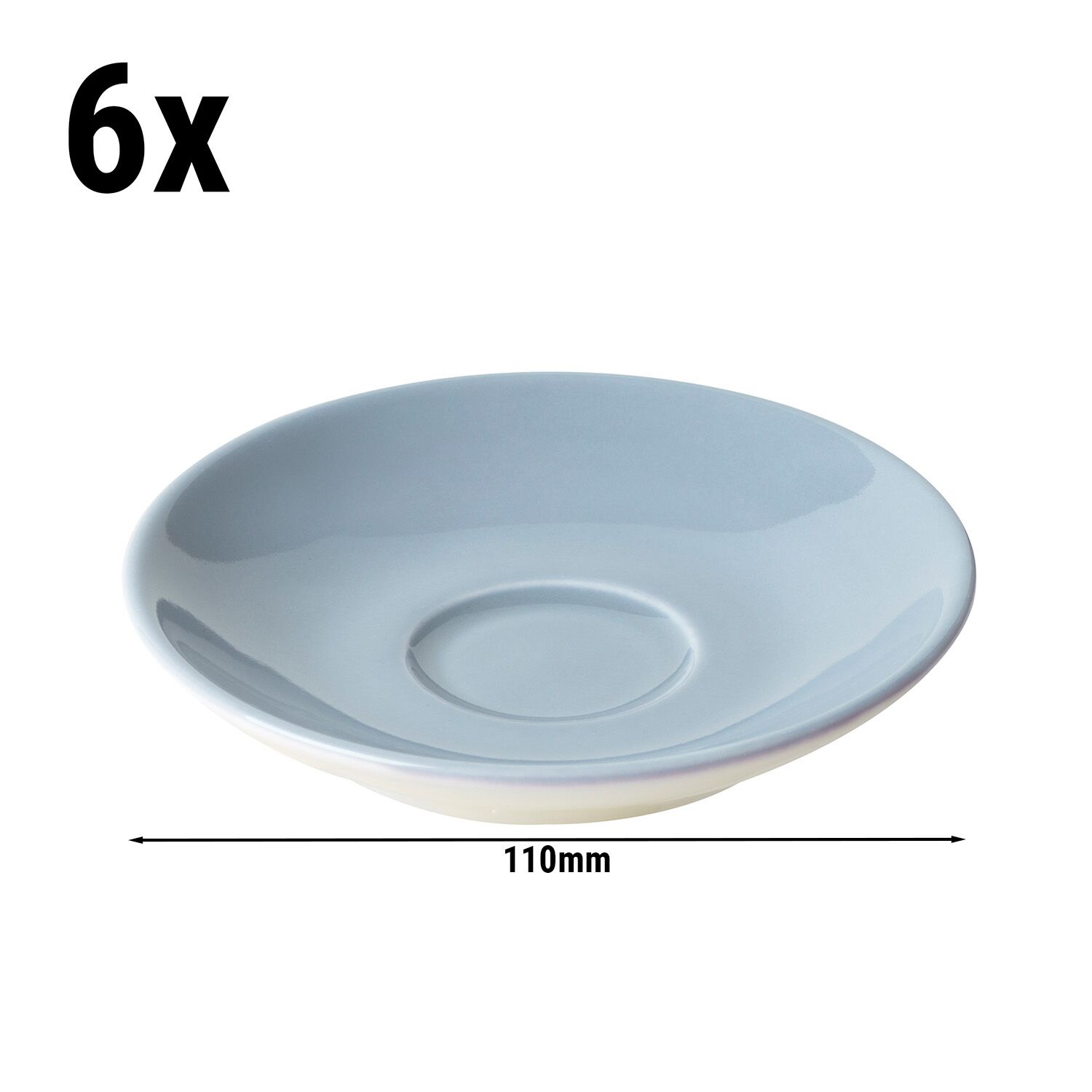 (6 st) BART COLOUR CAFE - Espressofat - Ø 110 mm - Hellblau