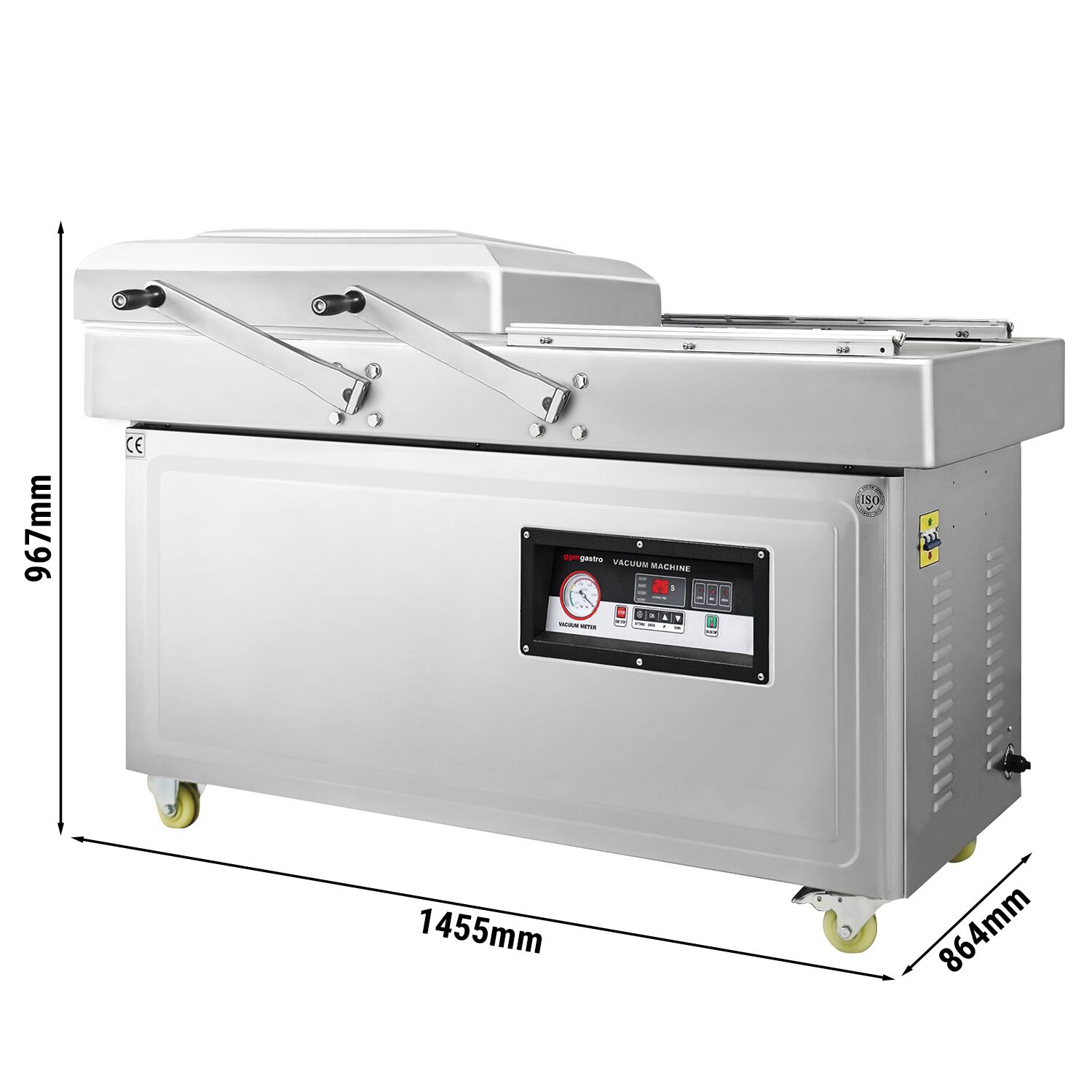 Machine sous vide à double cloche – 3 × 20 m³/h – 3 × 750 watts