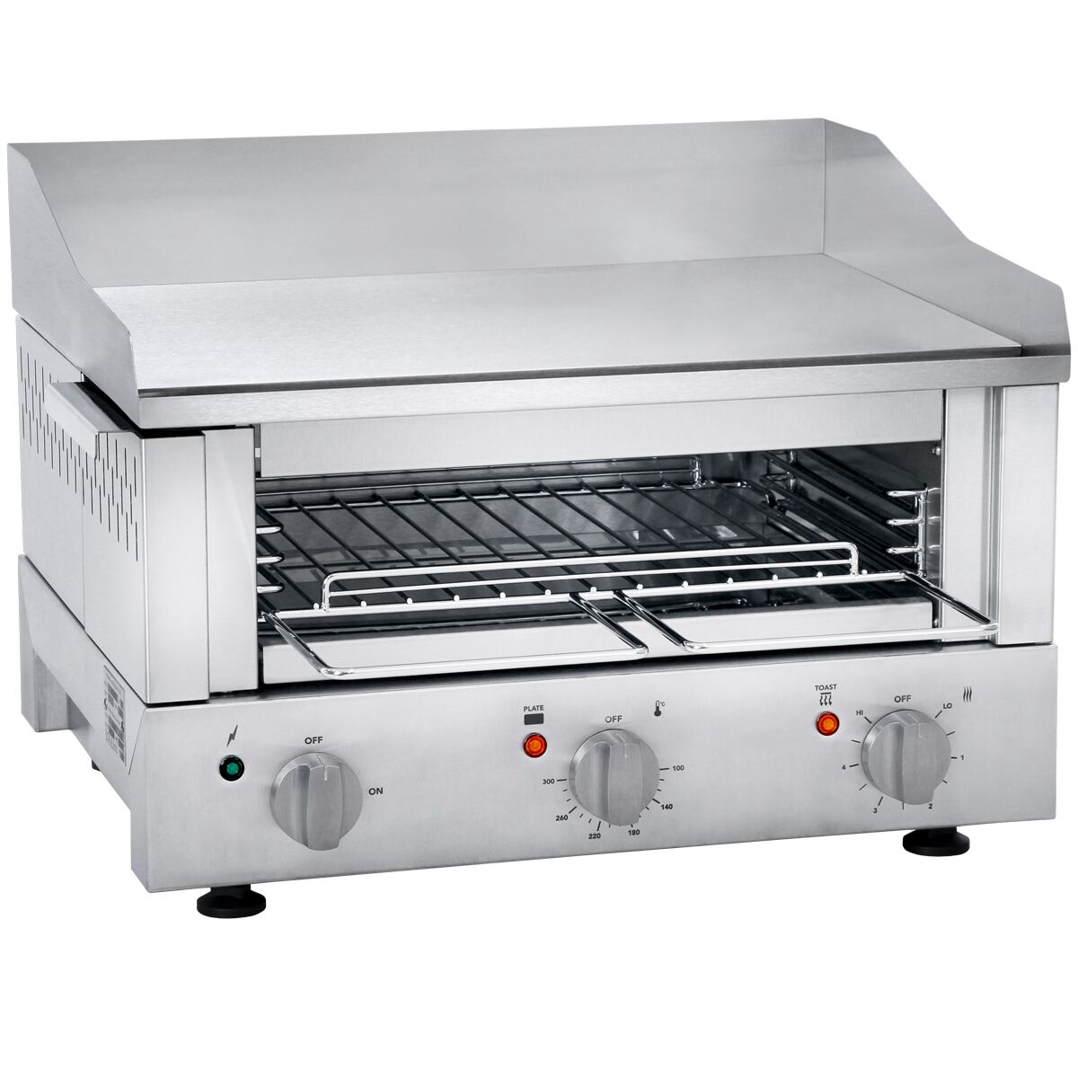 ROBAND | Industrial Griddle Toaster & Salamander Grill - 3.3 kW - 80-280°C - 230 V