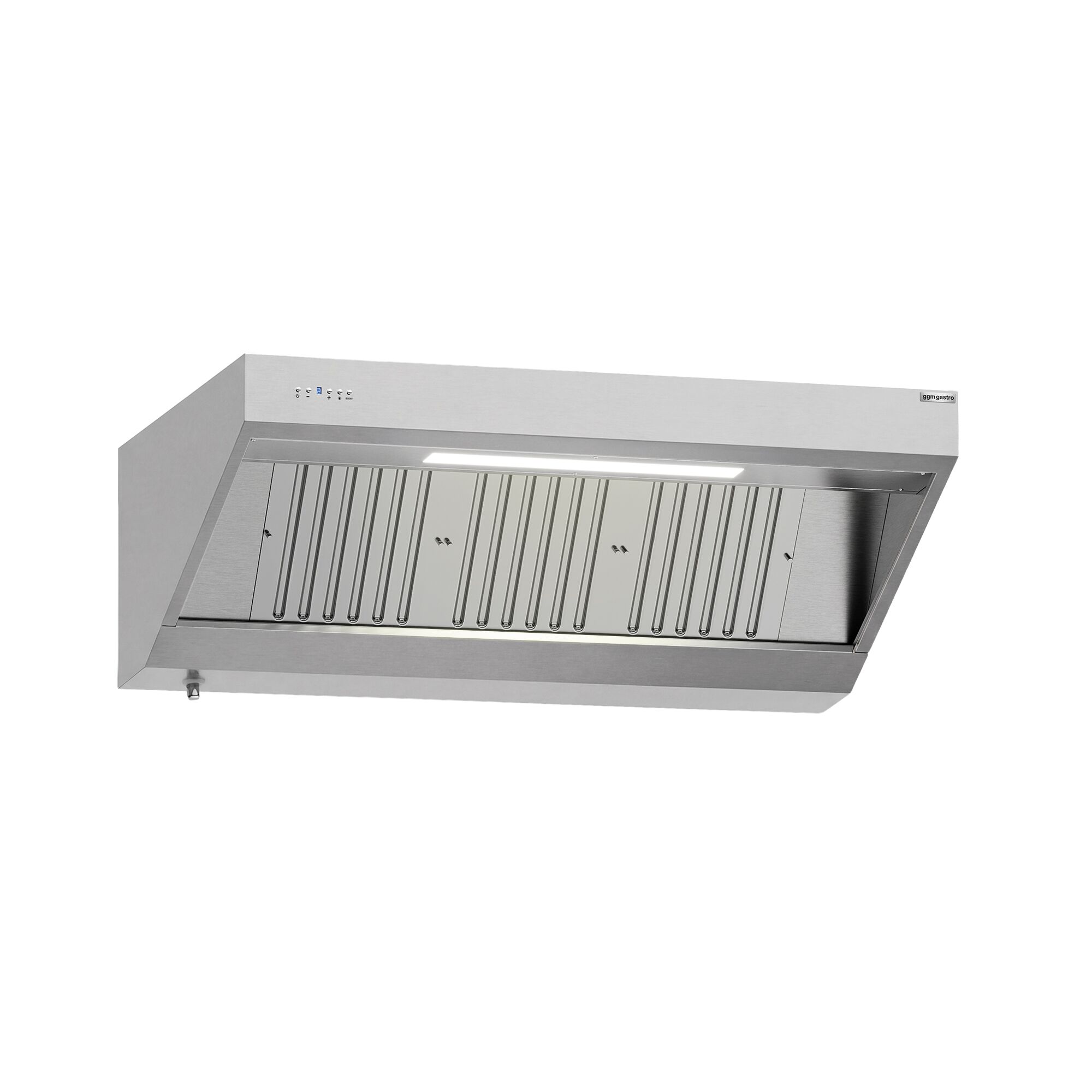 Hotte murale avec moteur - 1600mm - avec régulateur, filtre & lampe
