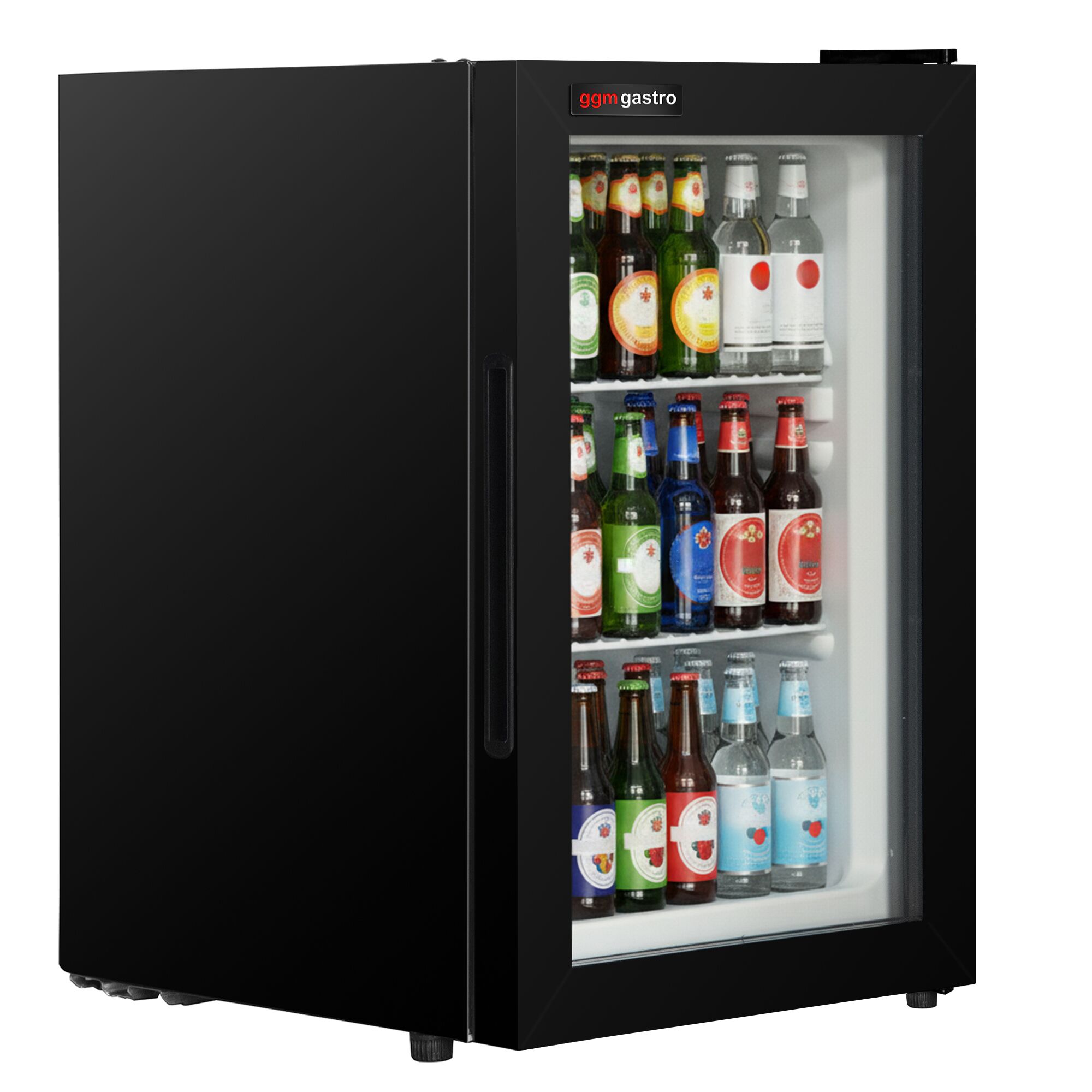 Minibar - 440mm - 62L - avec 1 porte en verre - Noir - porte réversible