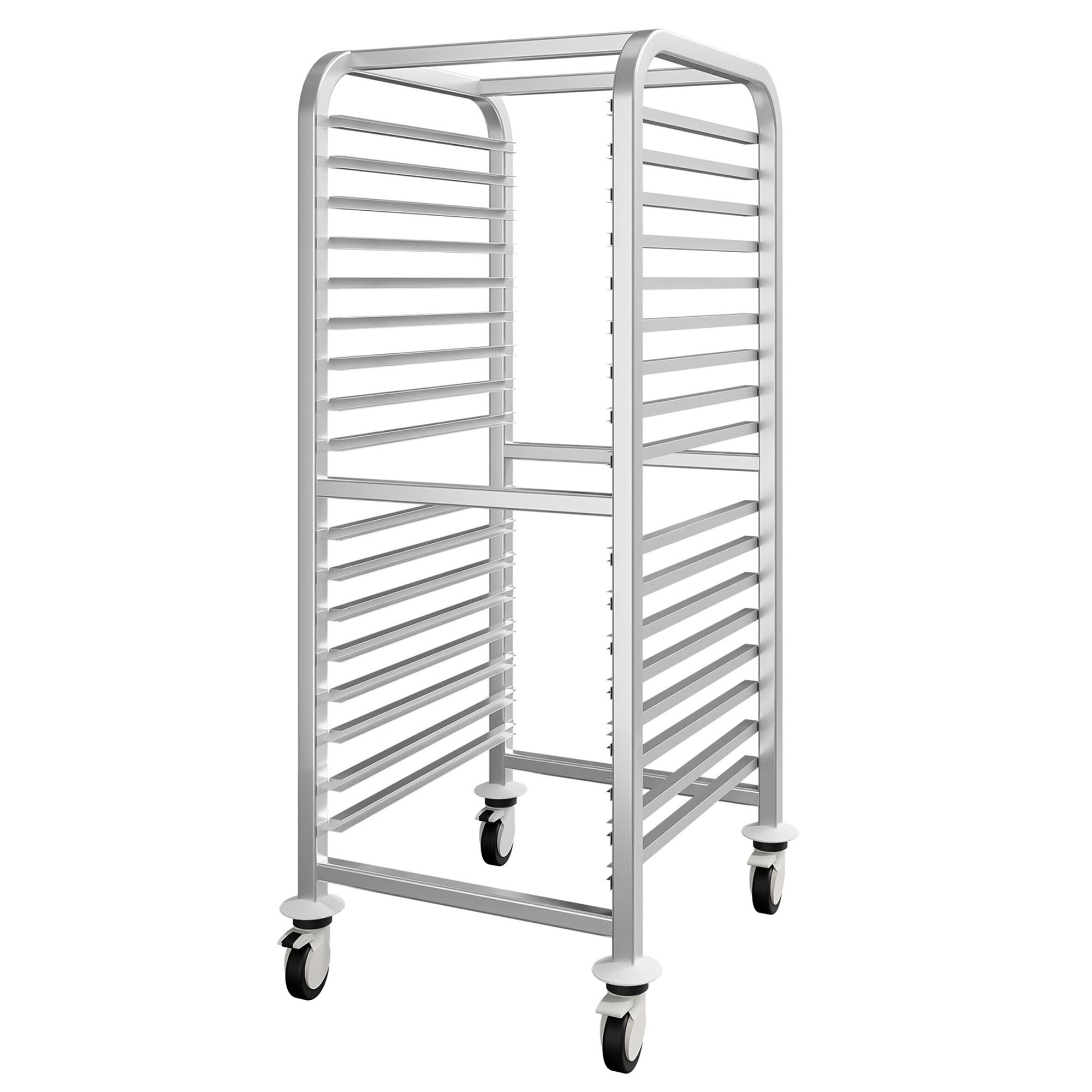 Chariot à plateaux – pour 15 plateaux EN 600 × 400 – avec roulettes silencieuses