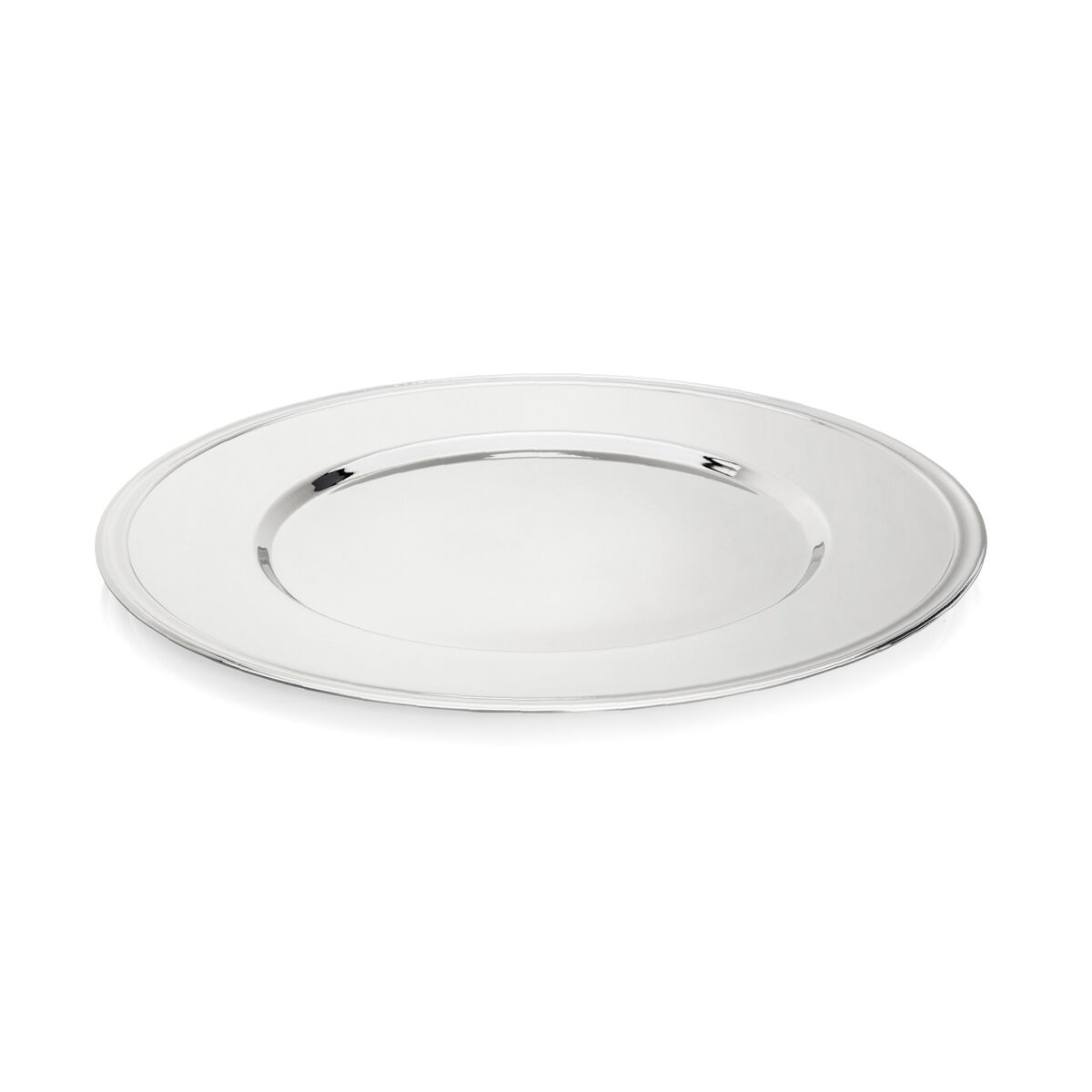 (4 pz) Piatto da portata / sottopiatto - Acciaio inox - Ø 330mm