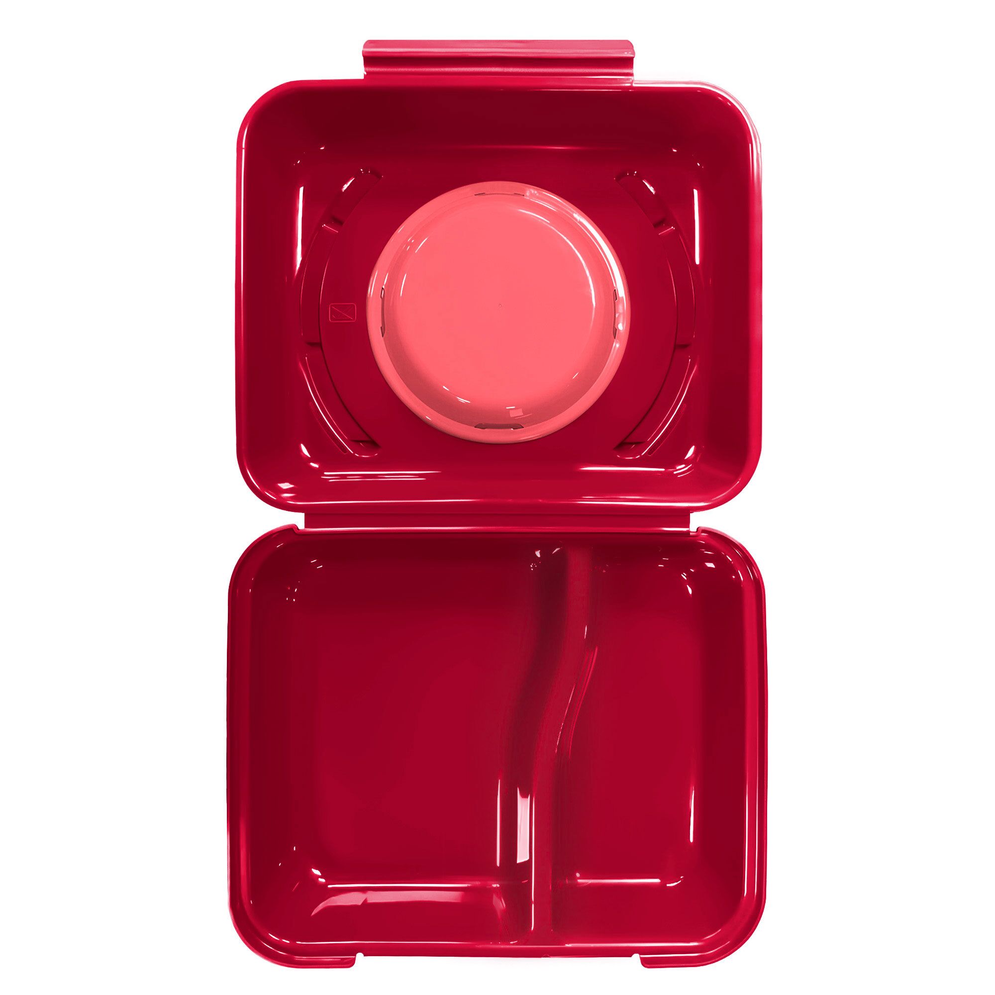 (20 pièces) Boîtes menu – 600 ml – Compartimentées – Rouge framboise/Vieux rose