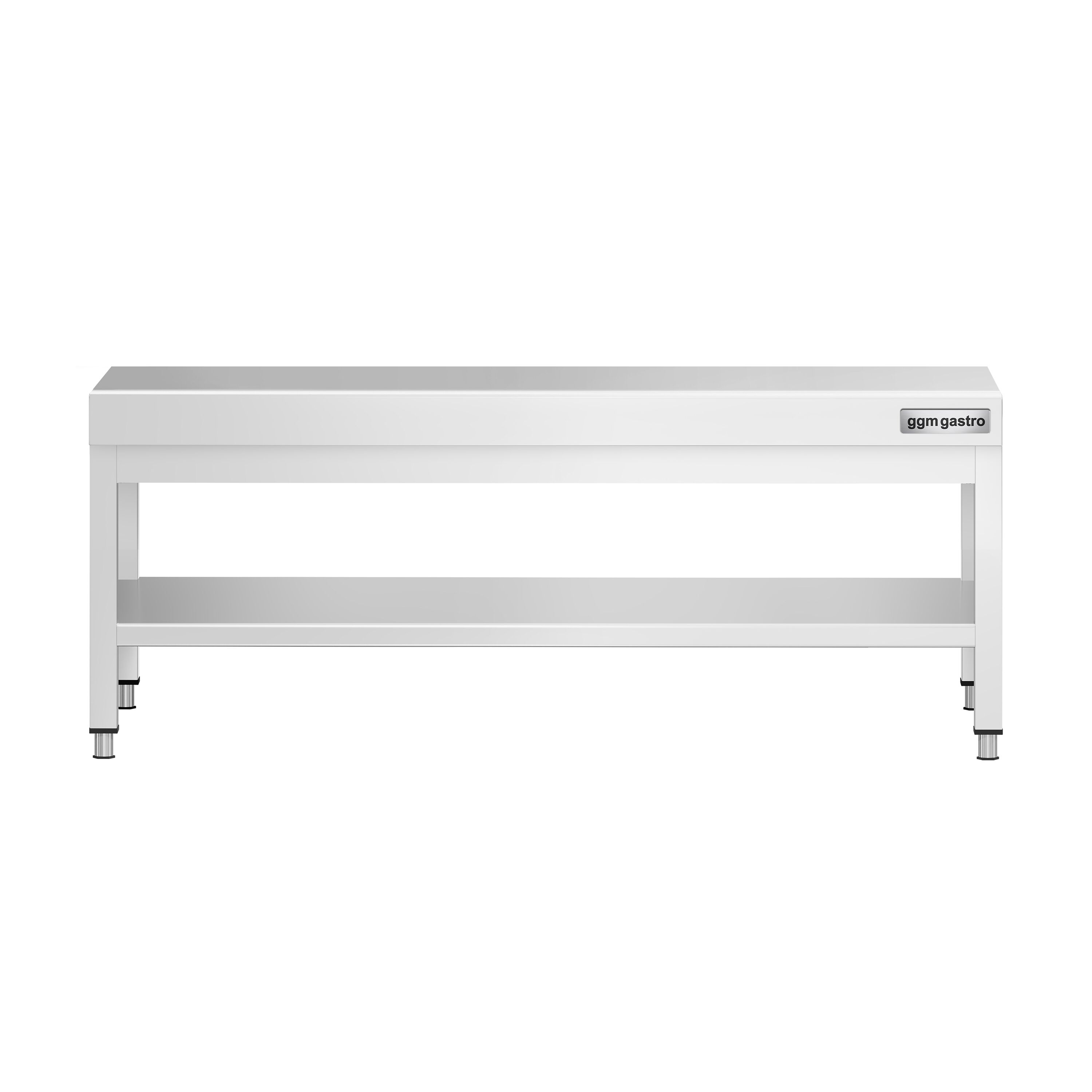 Table de travail en acier inoxydable PREMIUM - 1400x600mm - avec étagère basse