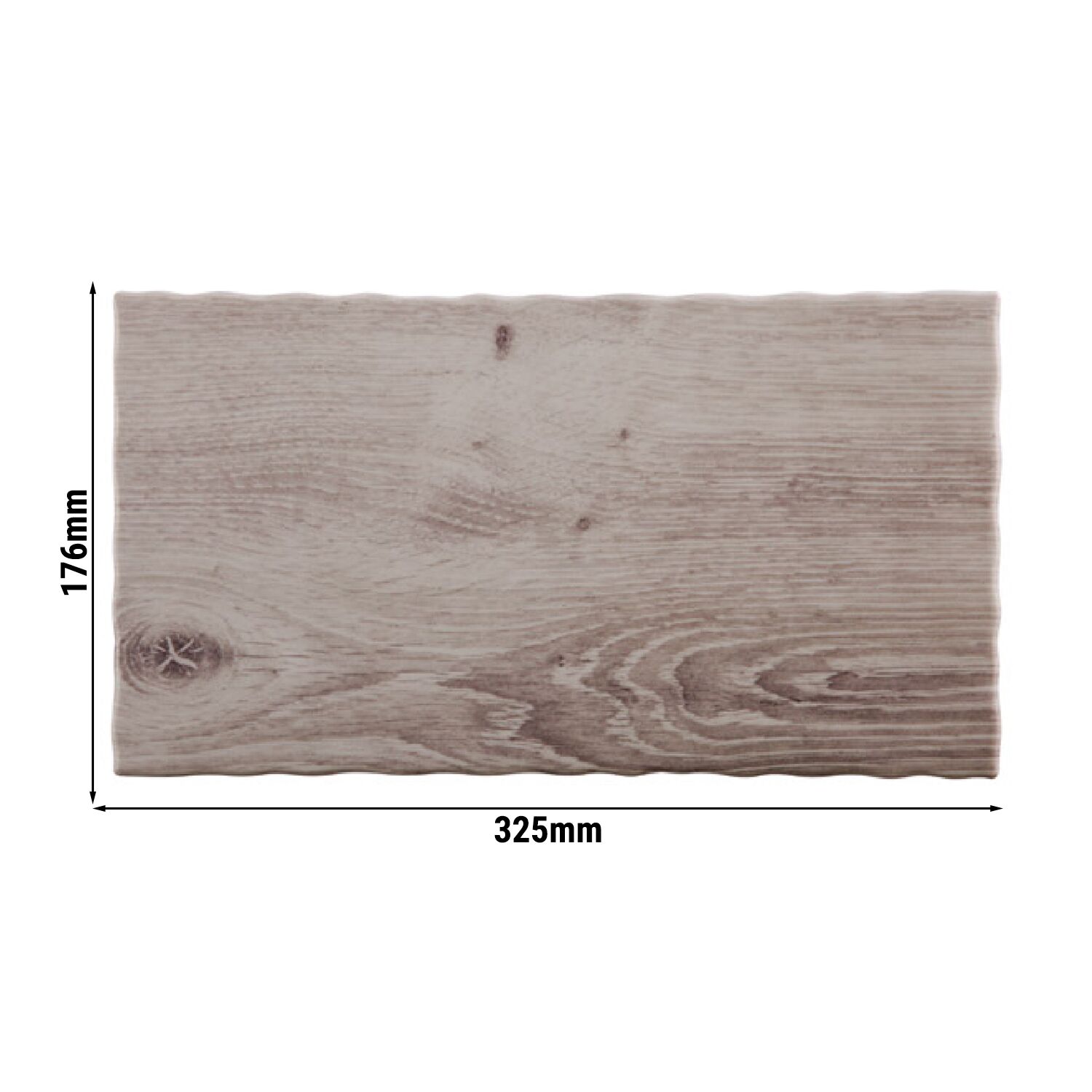 (6 pièces) Plateau GN 1/3 – DRIFTWOOD – Mélamine – Hauteur : 15 mm – Gris