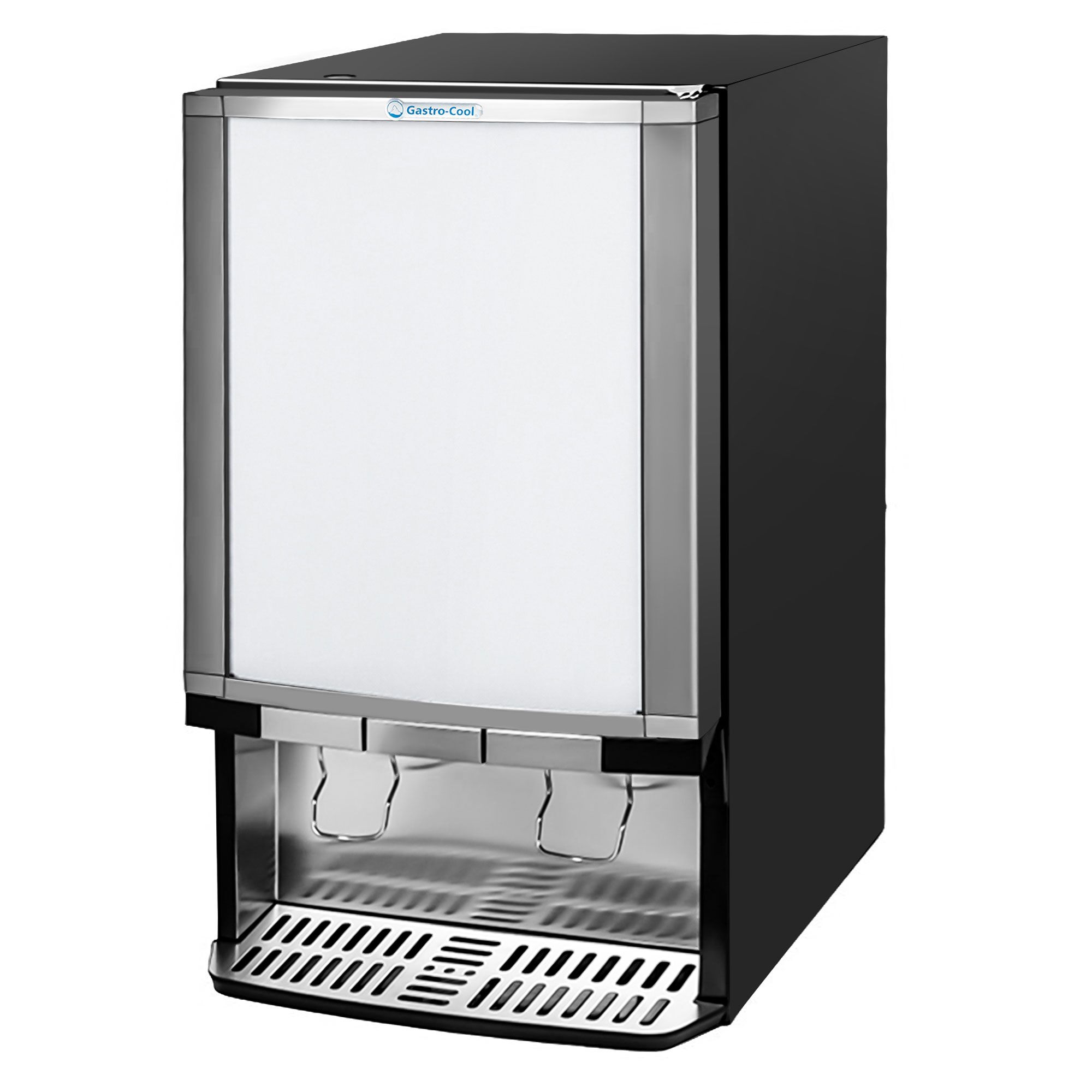 GASTRO-COOL | Dryckesdispenser (kall) - 480 mm - 65 liter - 1 glasdörr & ljusskylt i topp & LED-belysning - svart