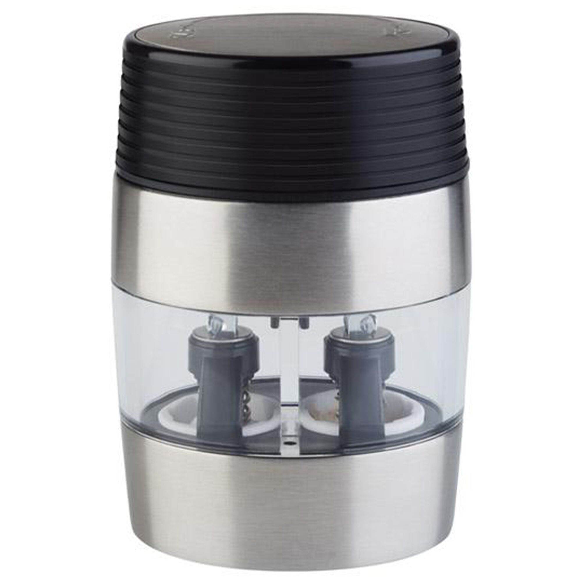 (6 pièces) Moulin sel & poivre 2 en 1 – Inox – Hauteur : 95 mm – Argent