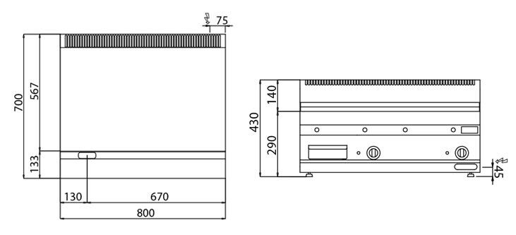 Plaque de cuisson électrique - 7,1 kW - lisse