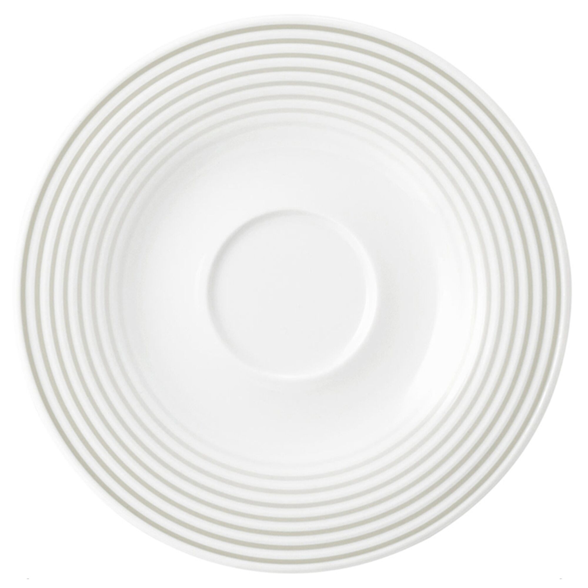 (6 pieces) SELTMANN WEIDEN | Round Espresso Saucer Blues – Pearl Grey – Ø135 mm – High-Gloss Porcelain