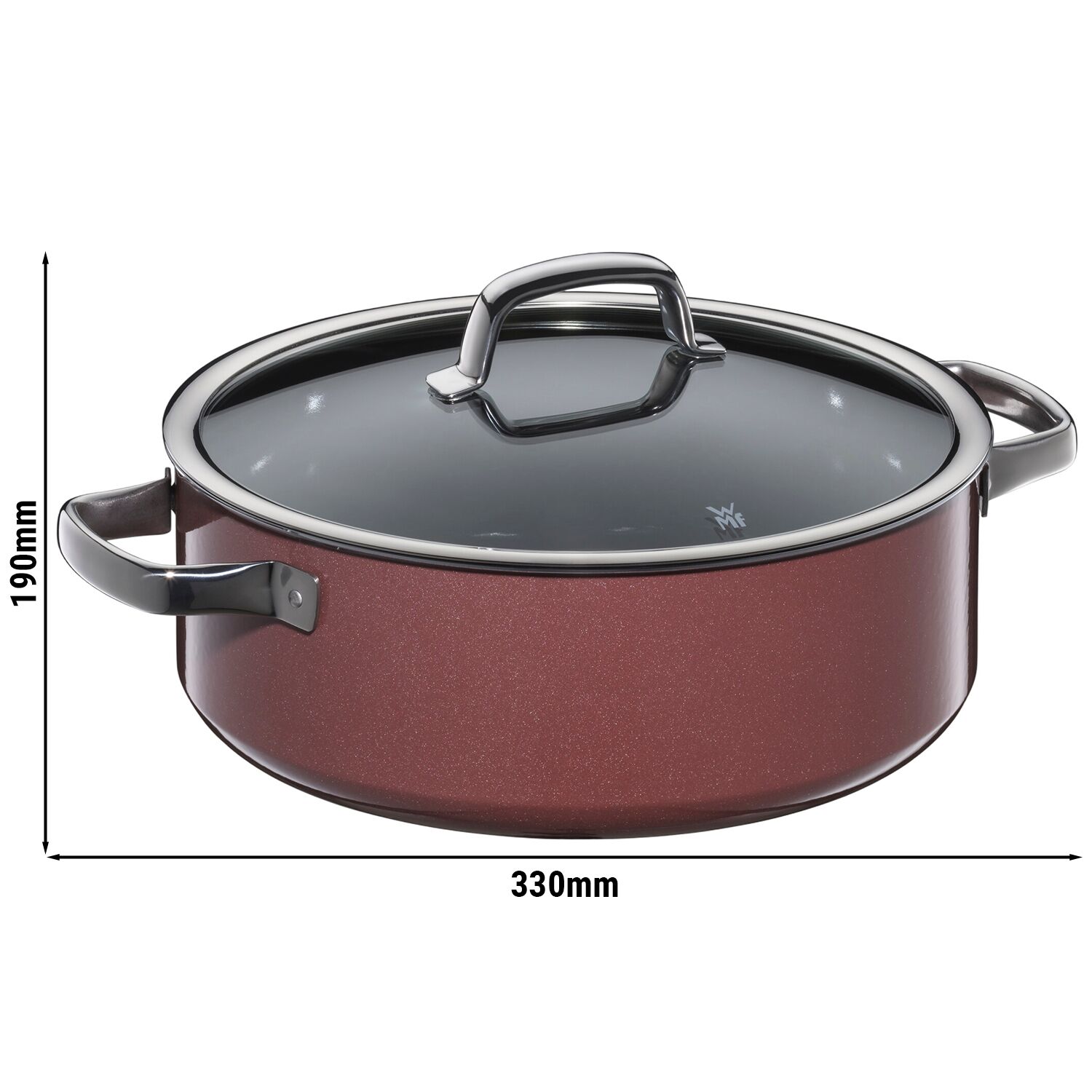 WMF | Fusiontec Mineral – Cocotte – Ø 280 mm – avec couvercle en verre – Rose Quartz