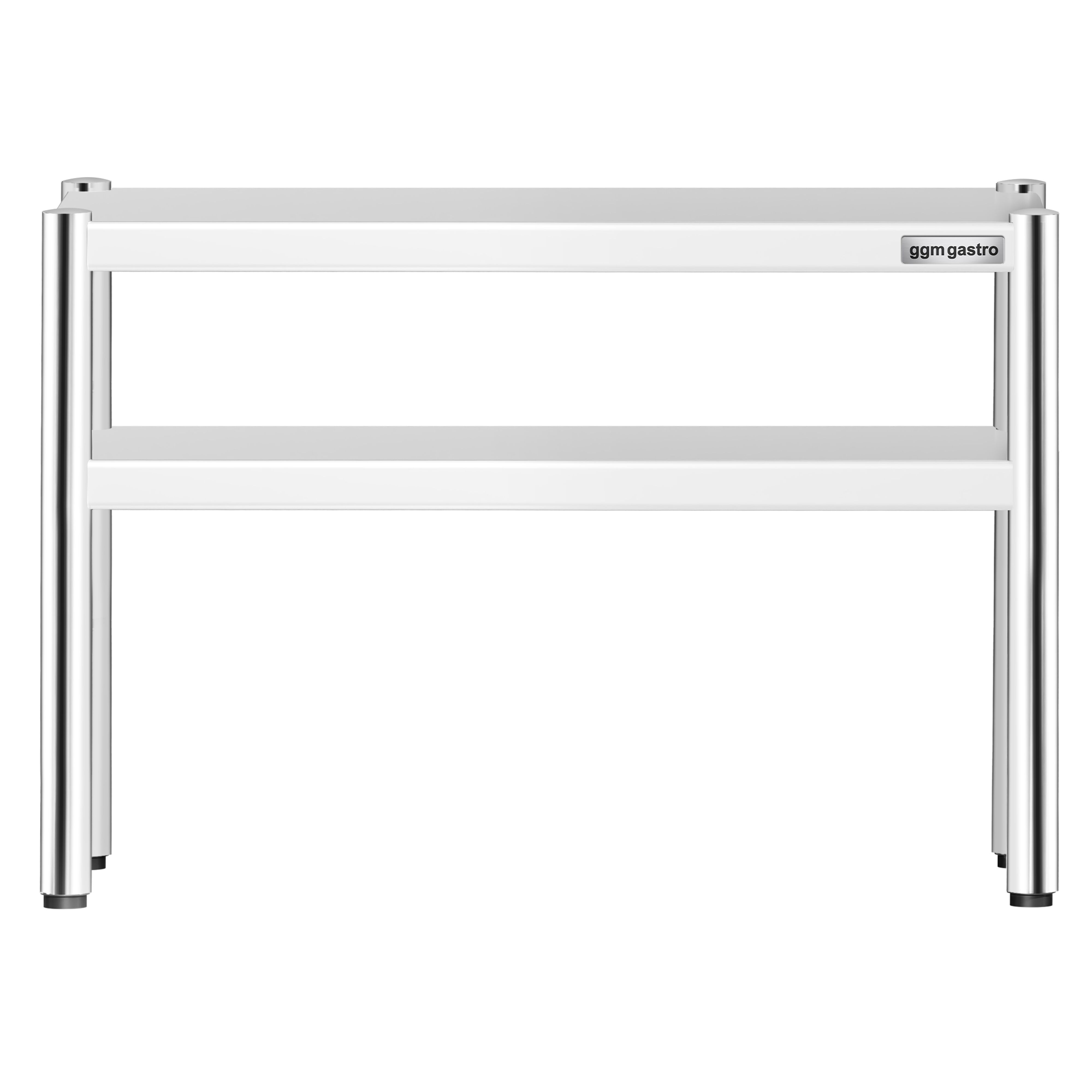 Étagère supérieure en inox – 2 niveaux – 800 × 370 mm – hauteur réglable