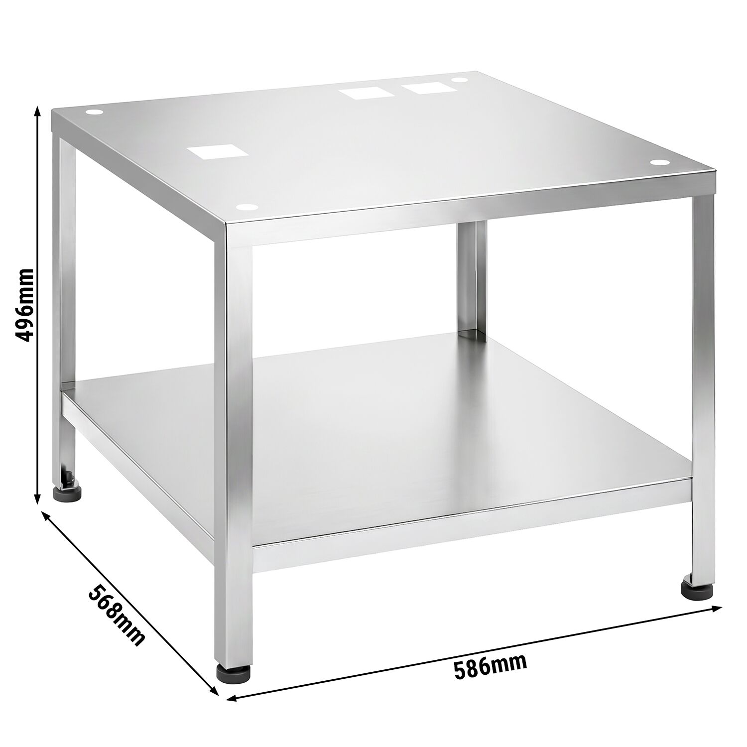 Warewasher Stand - for GS series dishwashers - 586x568mm - H: 496mm