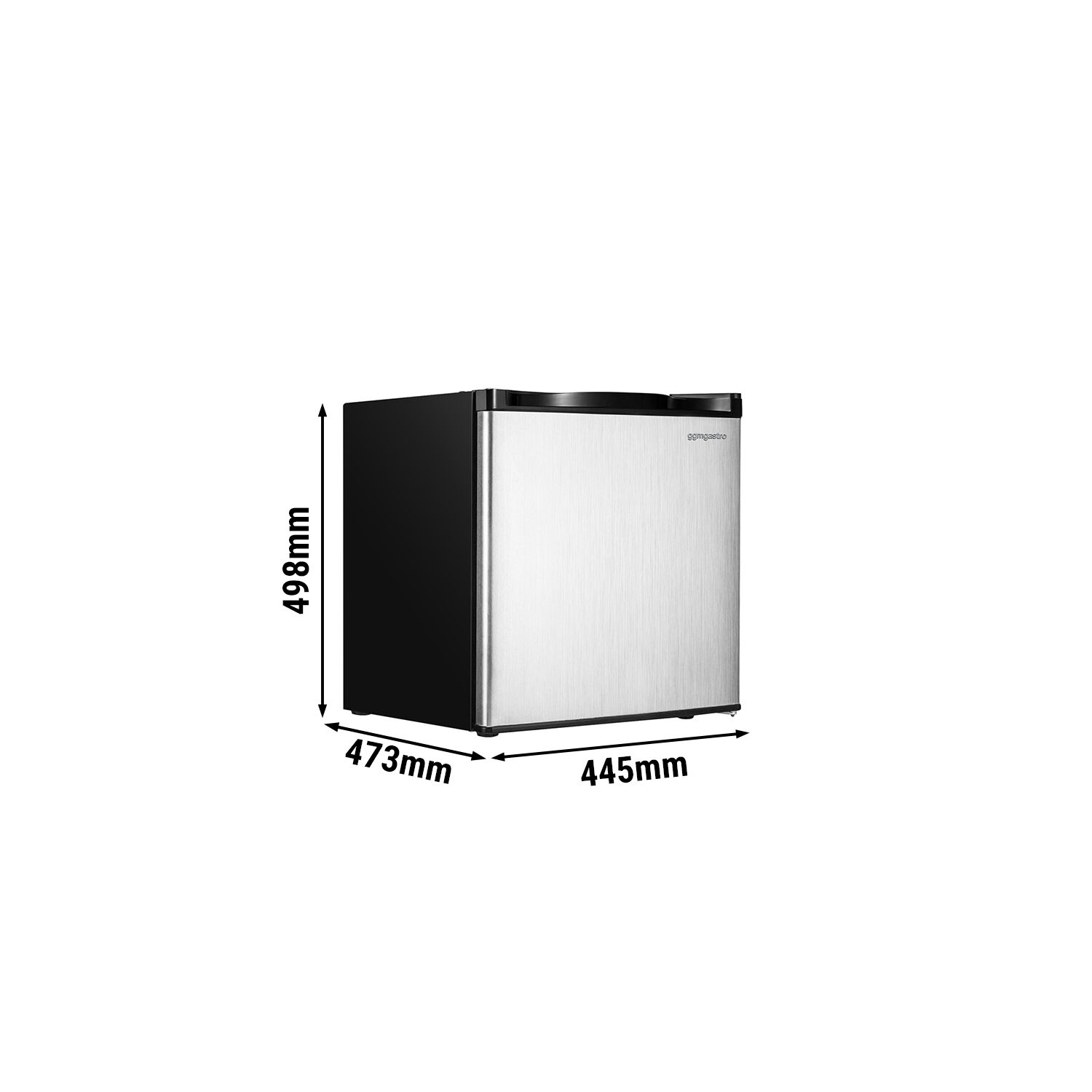 Mini congélateur ECO - 32 Litres - avec 1 porte - Noir - Porte en inox