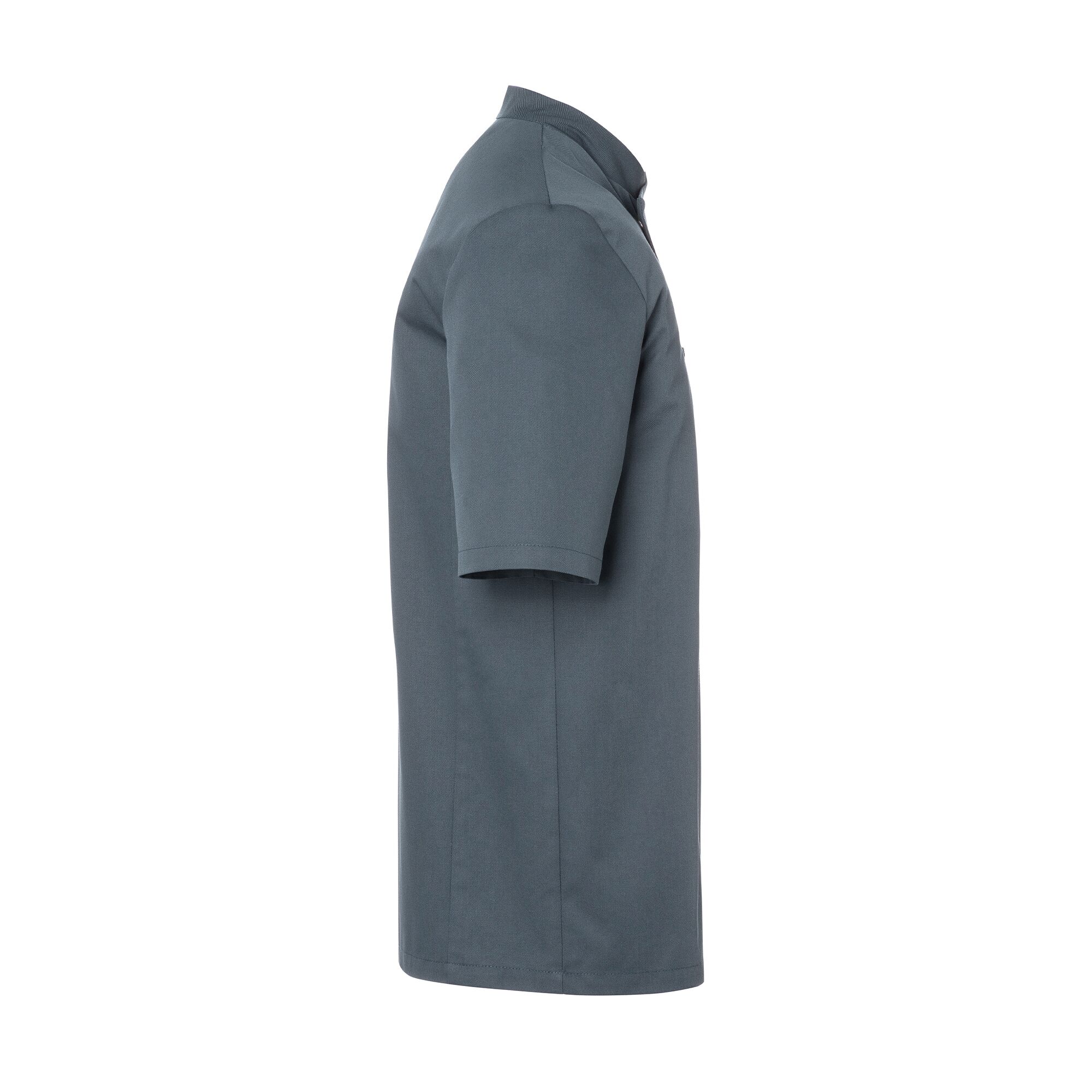 KARLOWSKY | Gustav Men's Chef Jacket – Short Sleeve - Anthracite - Size 44 - Press-Stud Closure