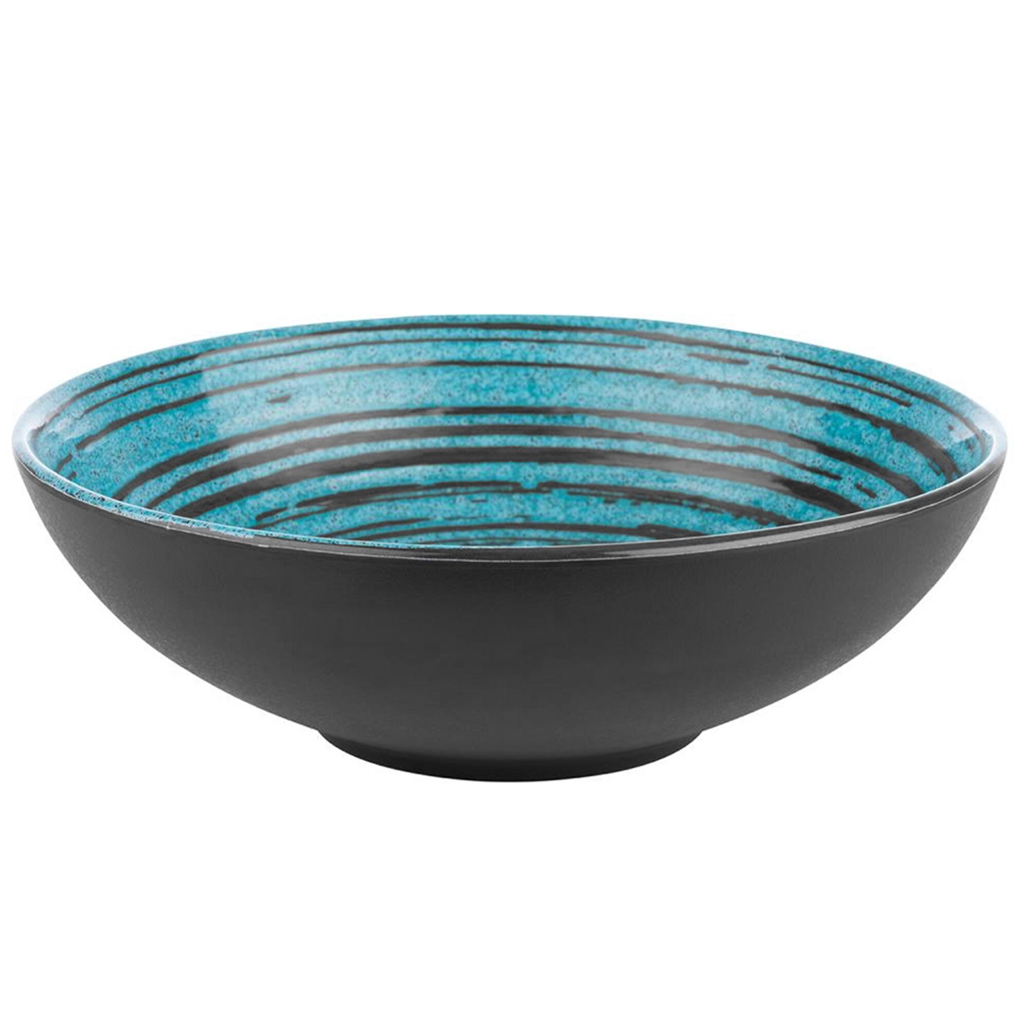(6 pcs) Coupe - CANCUN - Mélamine - 1L - carré - 205x205mm - Profondeur : 65mm - Brun/Bleu