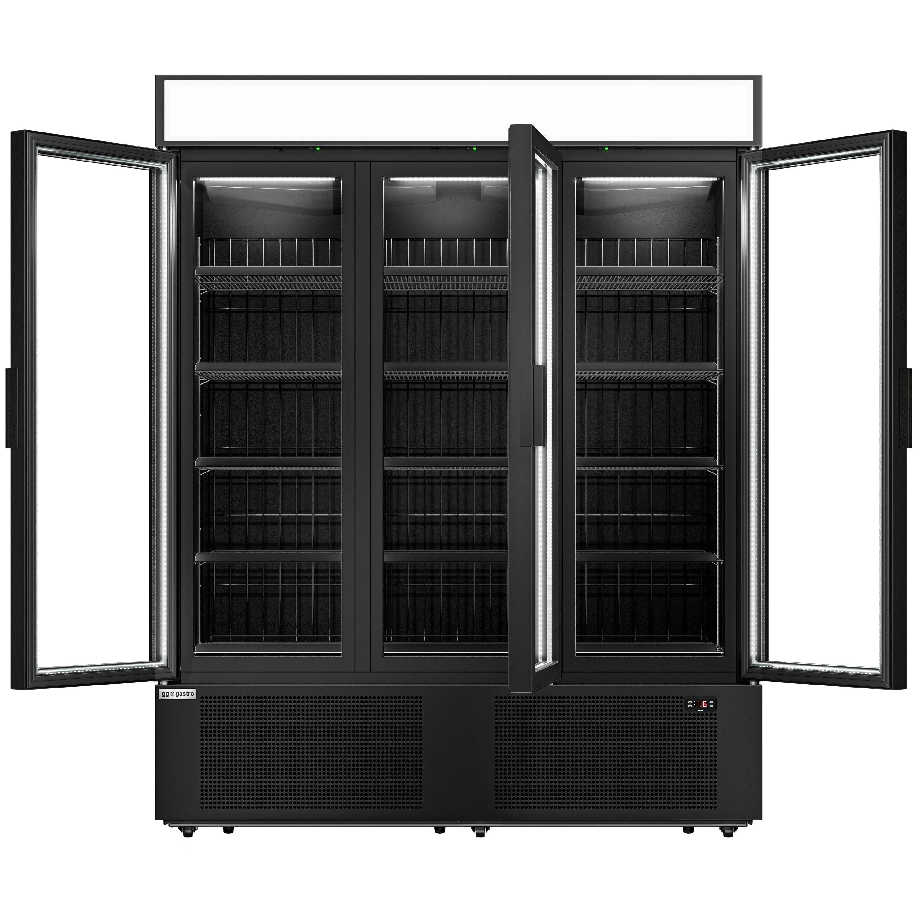 Vitrine réfrigérée à boissons - 1325 litres - avec 3 portes vitrées et écran publicitaire