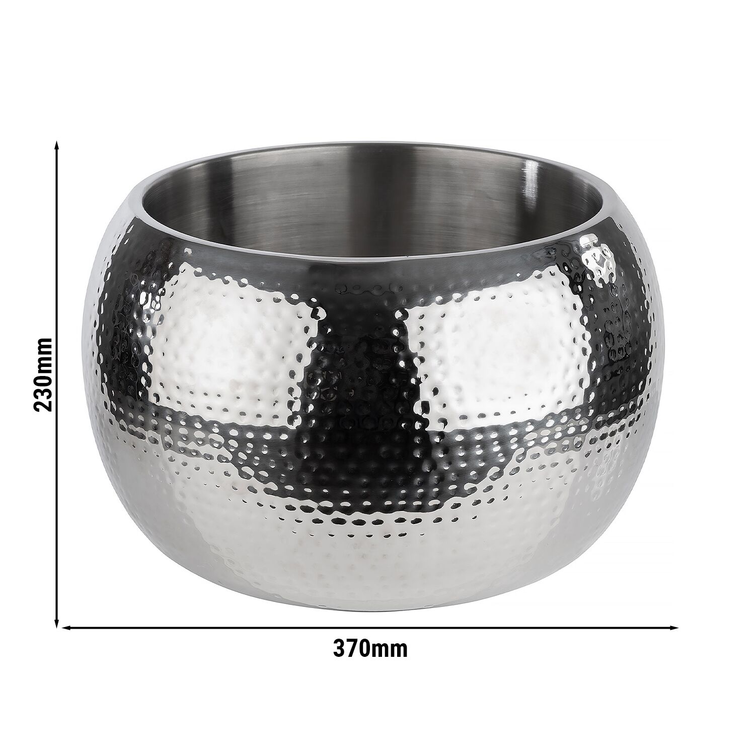 Vasque à bouteilles - BIG BOWL - Acier inoxydable 18/8 - 8 litres - Ø370mm - Hauteur:230mm