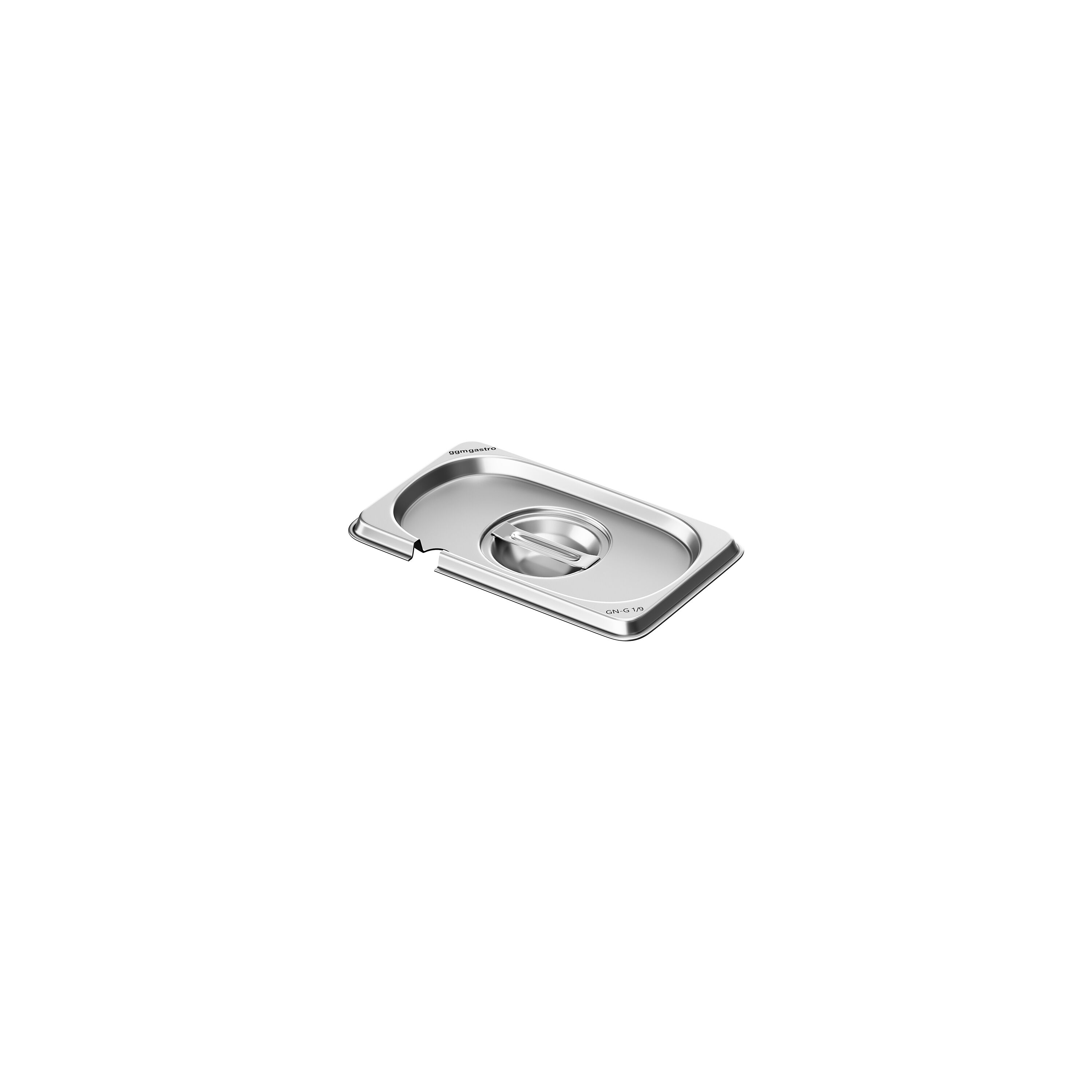 (1 piece) – Stainless Steel Gastronorm Pan Lid GN 1/9 – with Spoon Cut-Out