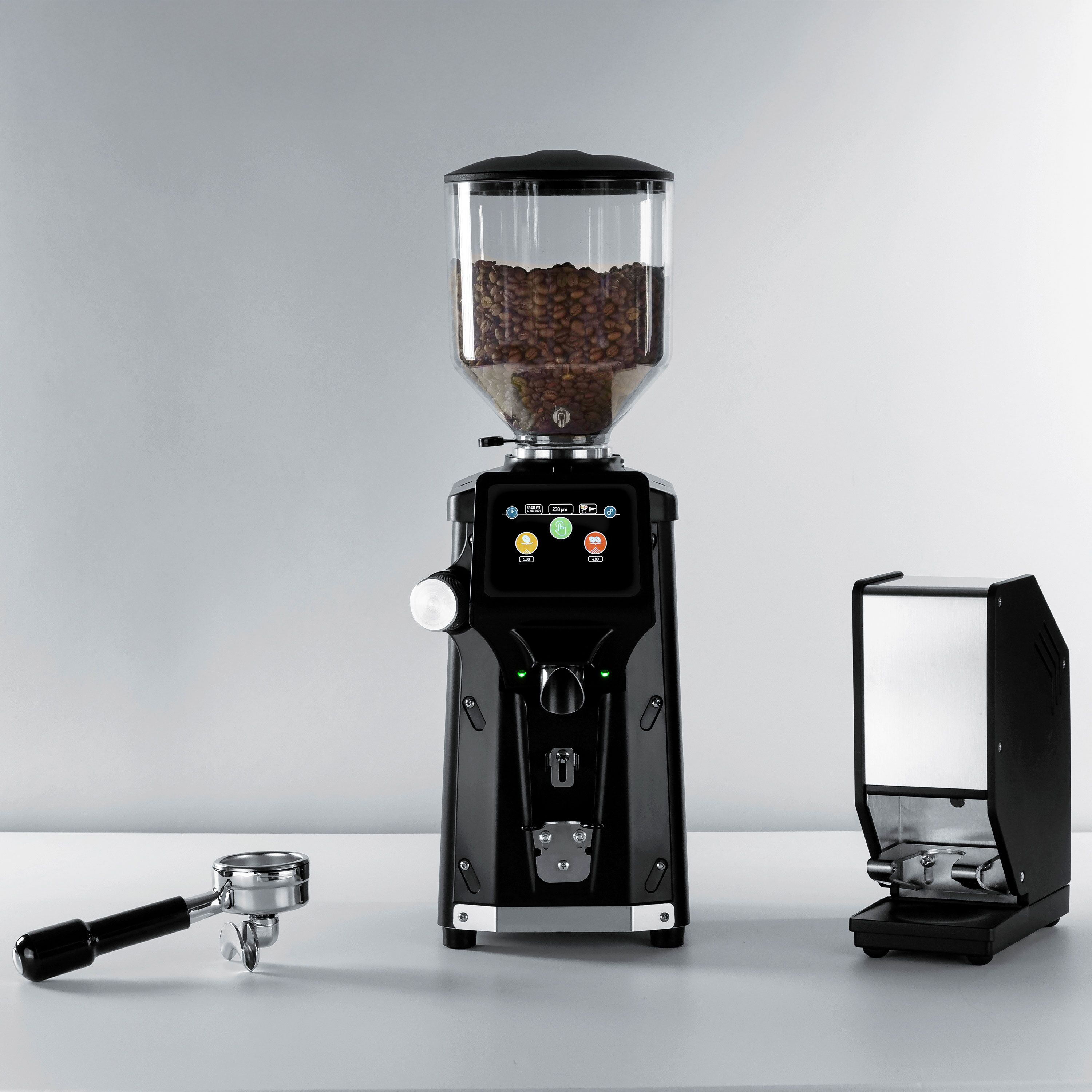 Moulin à café – 1,2 kg – avec système de refroidissement – meule plate Ø 83 mm – détection automatique du porte-filtre – Noir