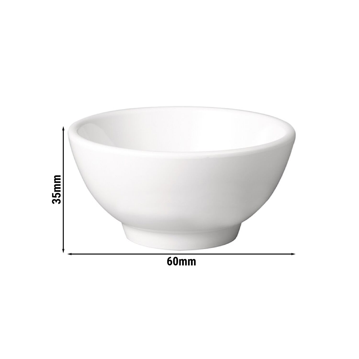 (6 pièces) Coupelles à sauce - PURE - Melamine - 20 ml - Ø 60 mm - Blanc