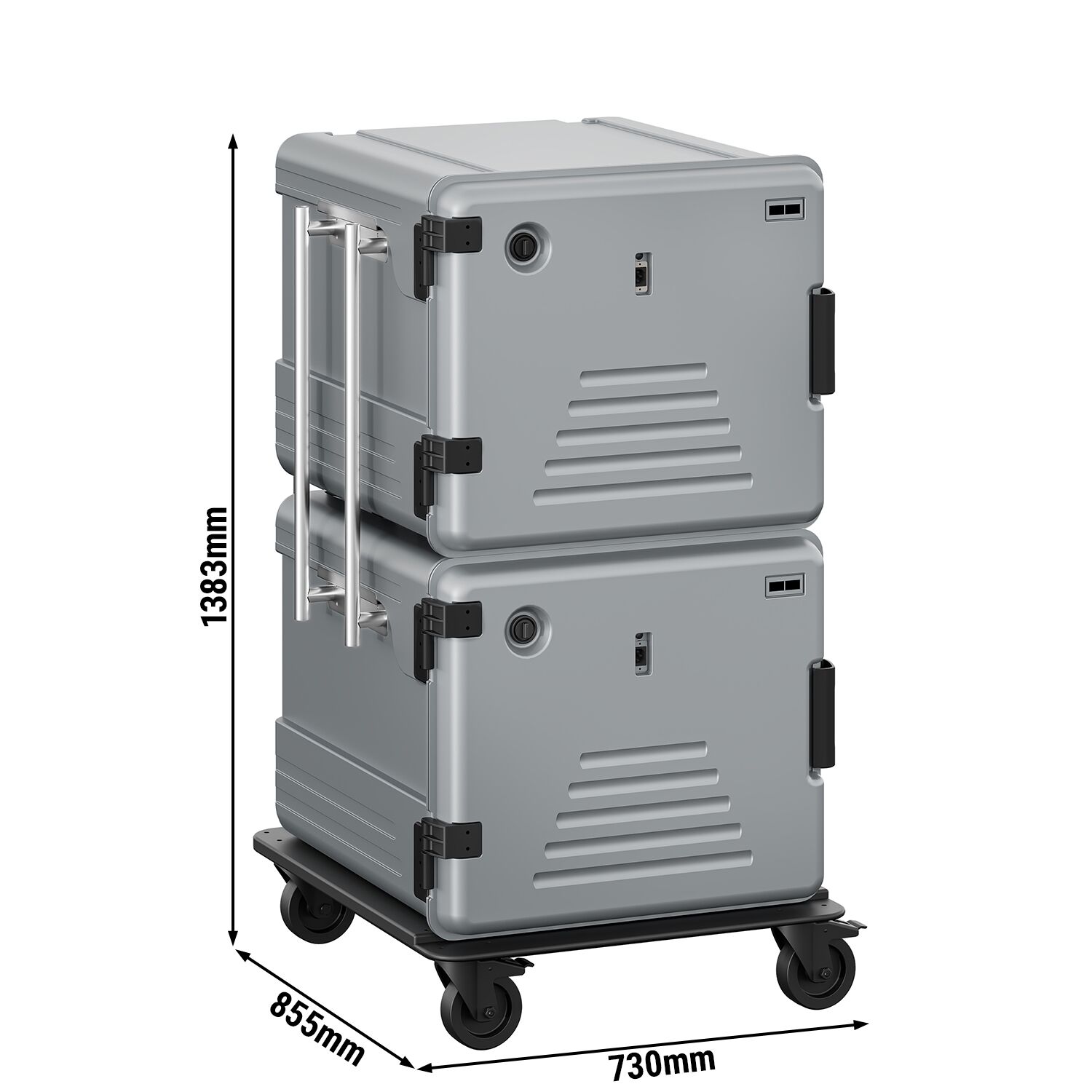 Thermobox - Chargement par l’avant - 2x 180L - pour 24x GN 2/1 - 770x885x1380mm - chauffant