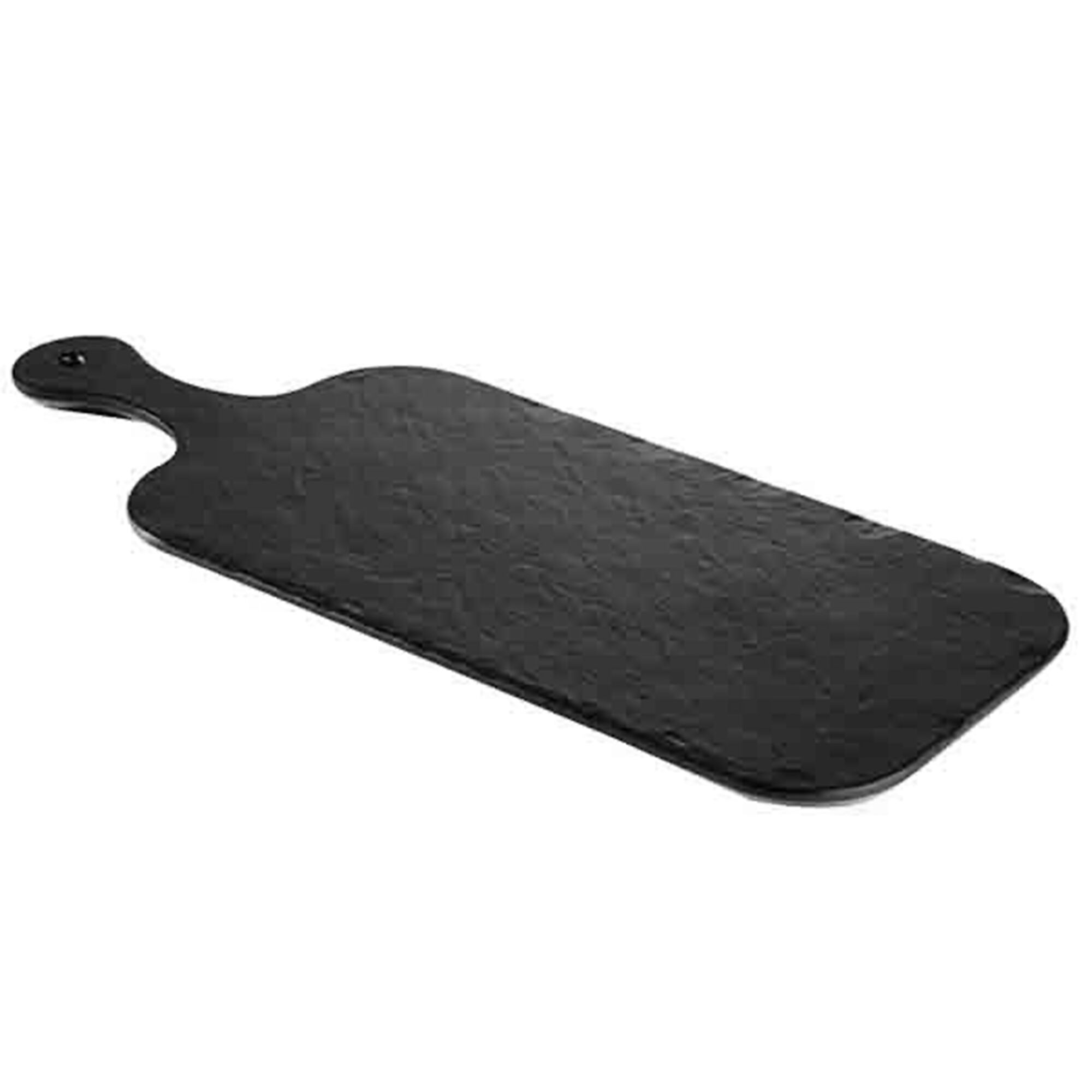 (6 pcs) Plateau de présentation - SLATE ROCK - Mélamine - 530x200mm - Hauteur:15mm - Noir - empilable, compatible lave-vaisselle