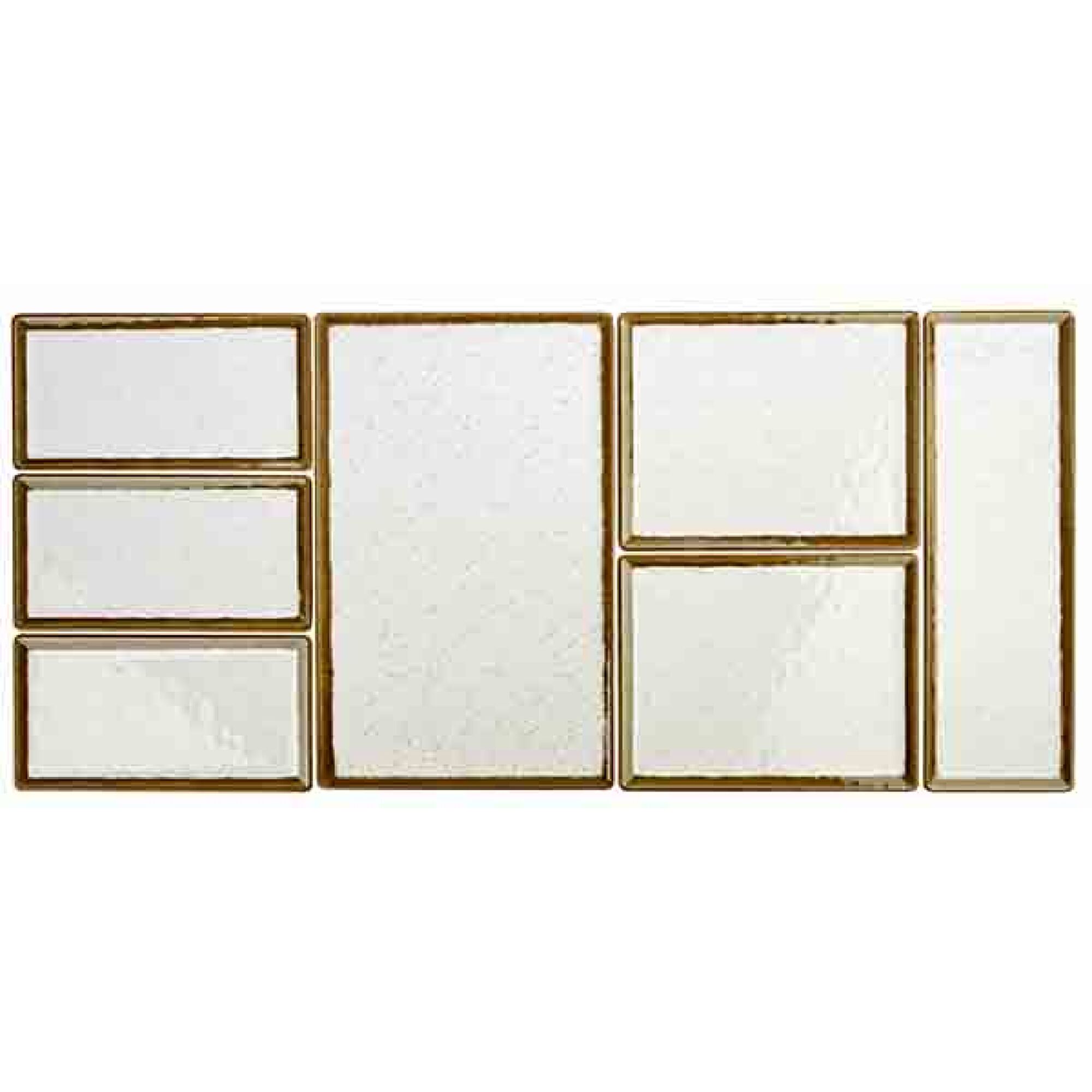 (6 pièces) Plateau GN 1/2 – STONE ART – Mélamine – Hauteur : 15 mm – Blanc/Marron