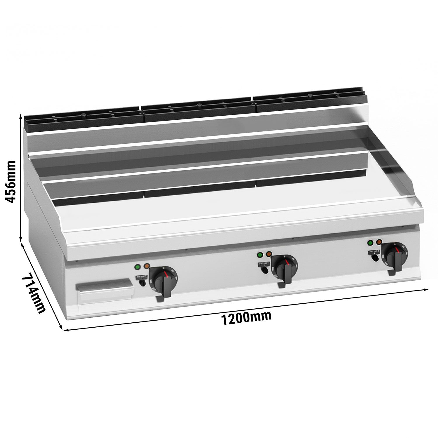 Plaque de cuisson électrique - 14,4 kW - lisse - avec finition brillante