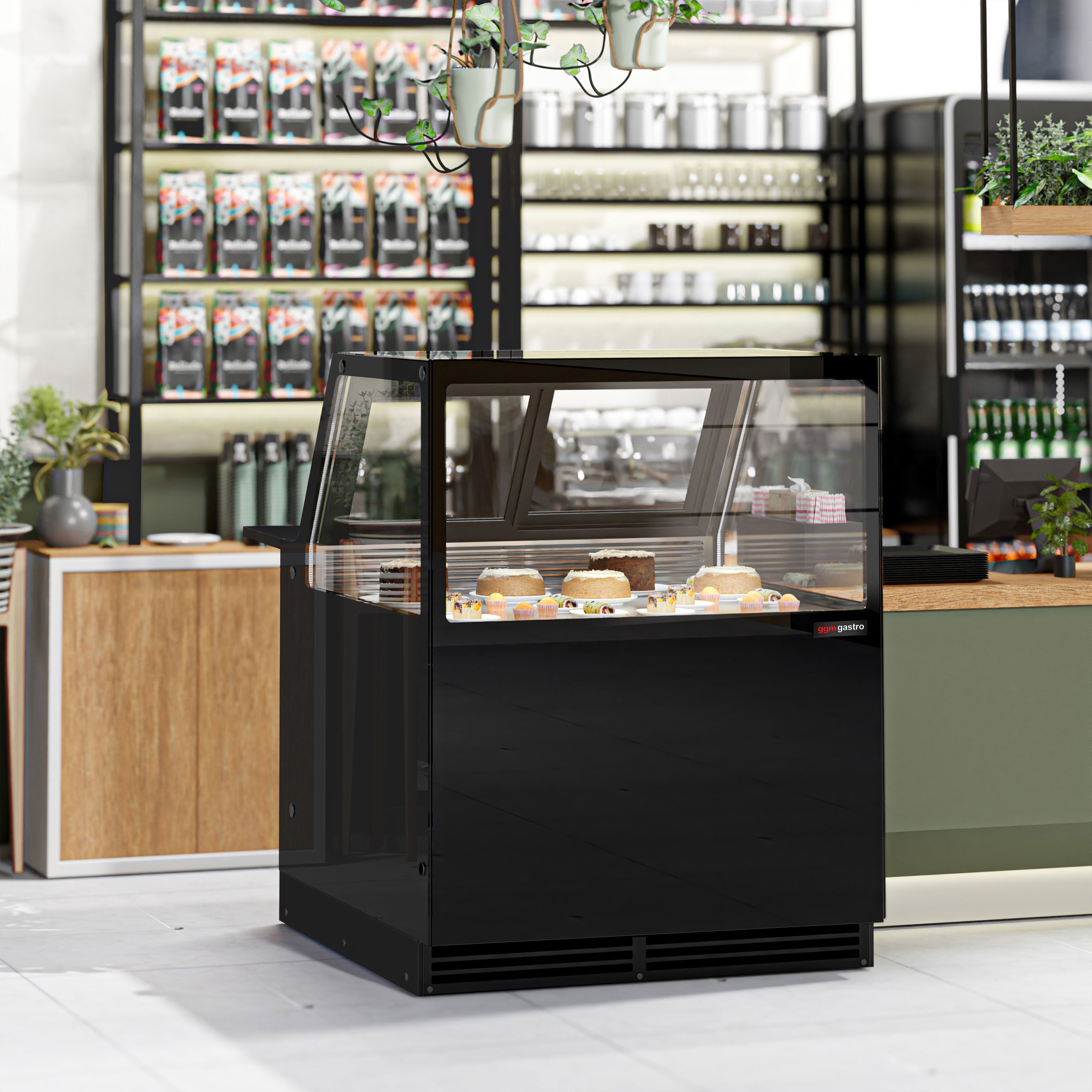 Comptoir vitrine réfrigérée KAISA - 1000mm - Double vitrage - +2/+8°C - Éclairage LED - 280L