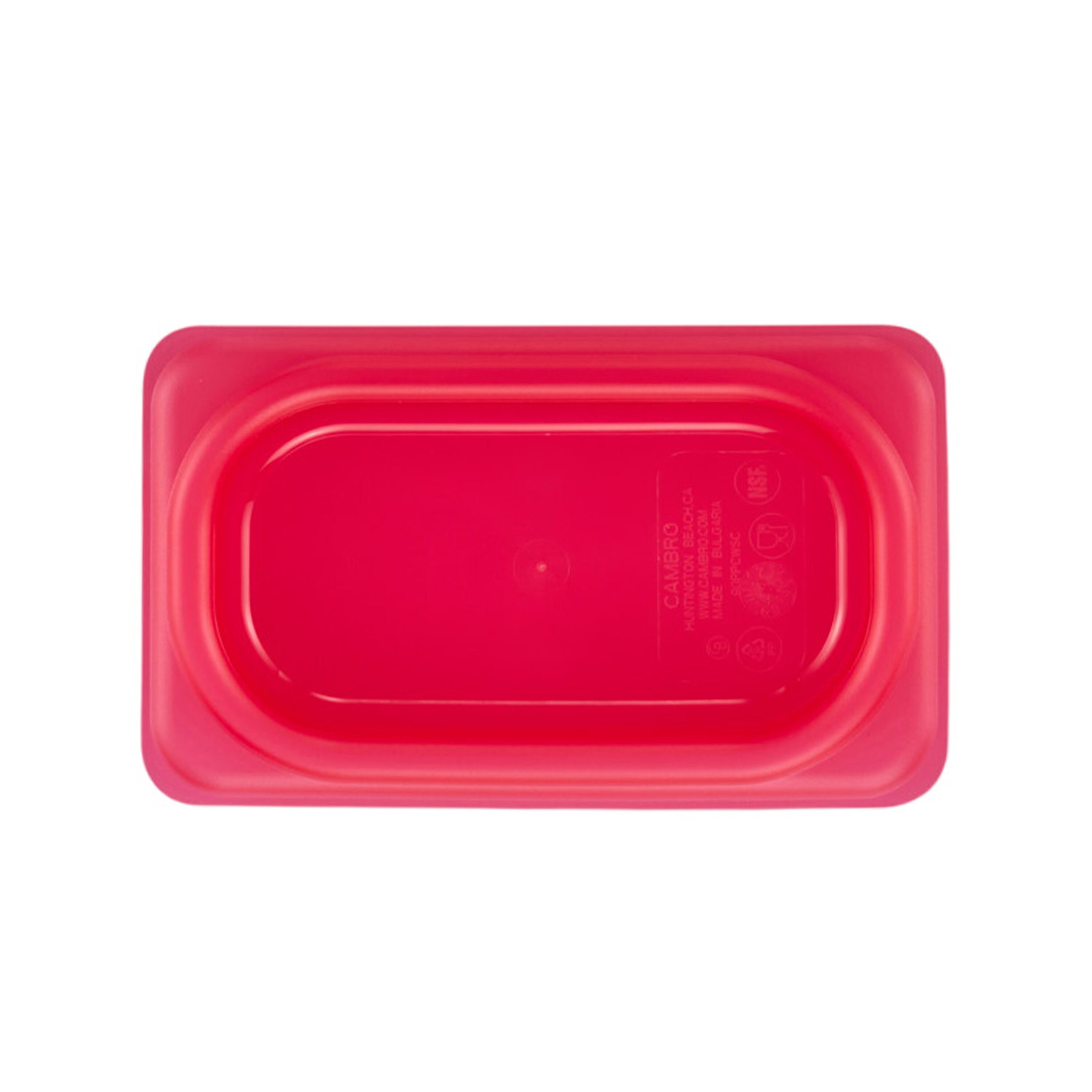 (6 pièces) CAMBRO | SafeTrak - Couvercle en polypropylène GN 1/9 - Rouge