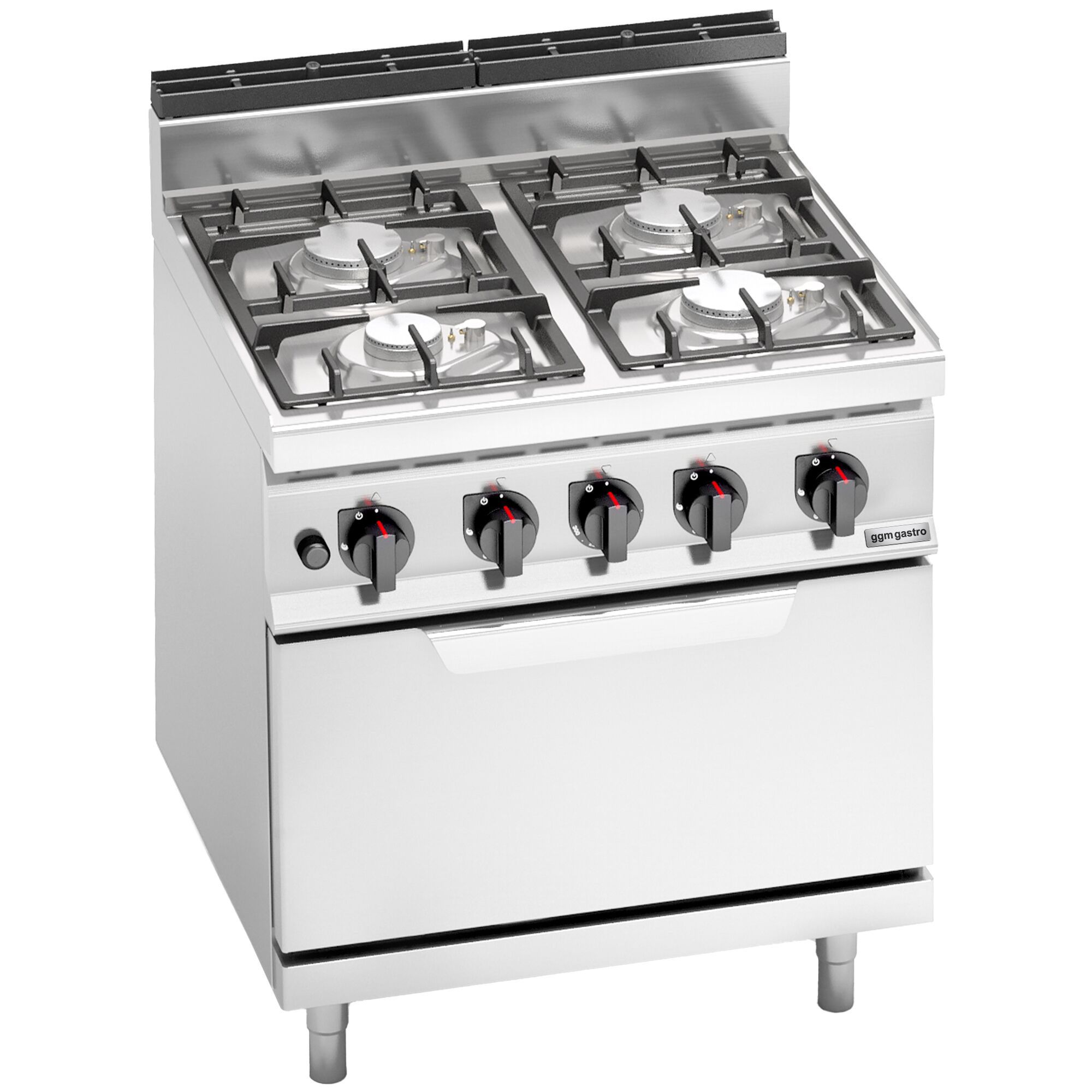 Fourneau à gaz – 21,5 kW – 4 brûleurs – avec four à gaz – 7,8 kW