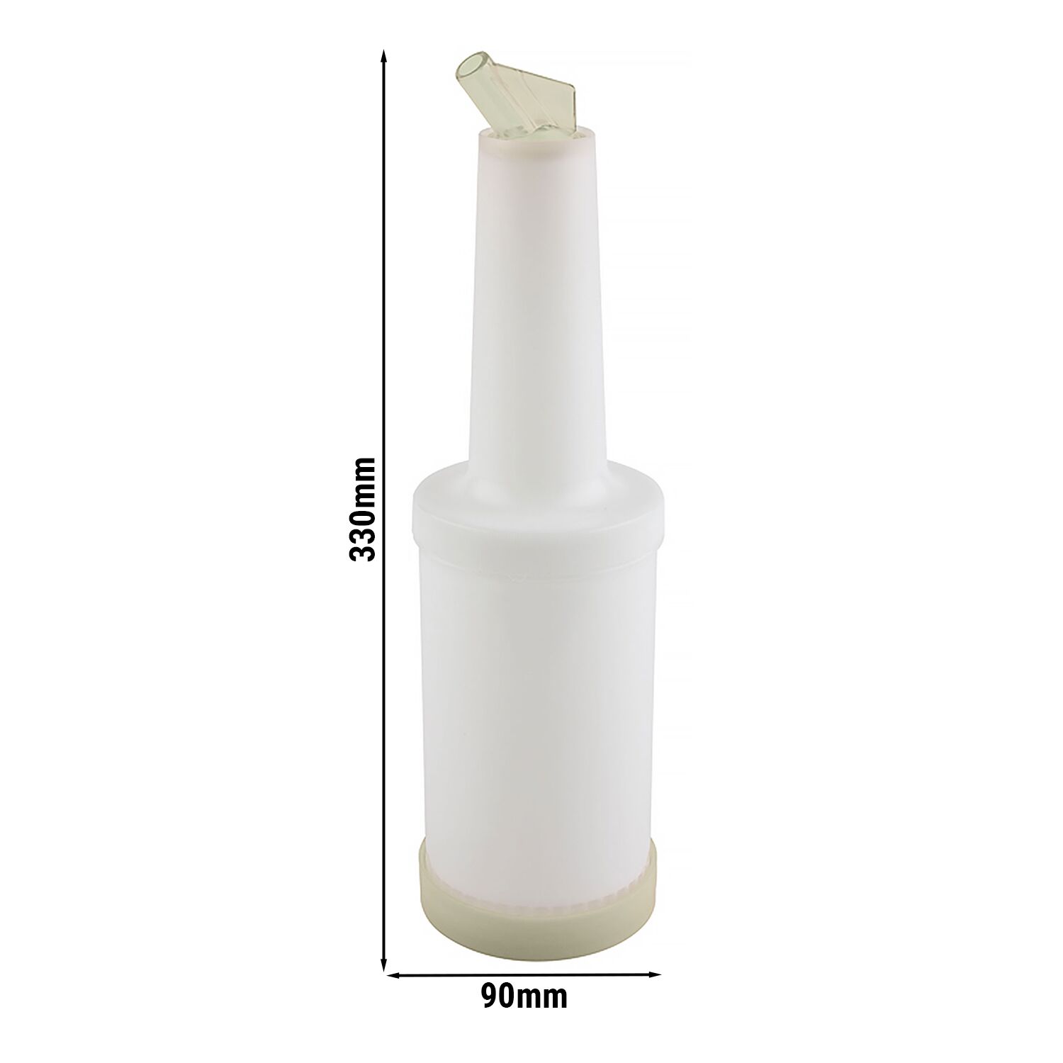 (6 pcs) Distributeur de sauce - avec bouchon à vis - 0,85L - Polypropylène