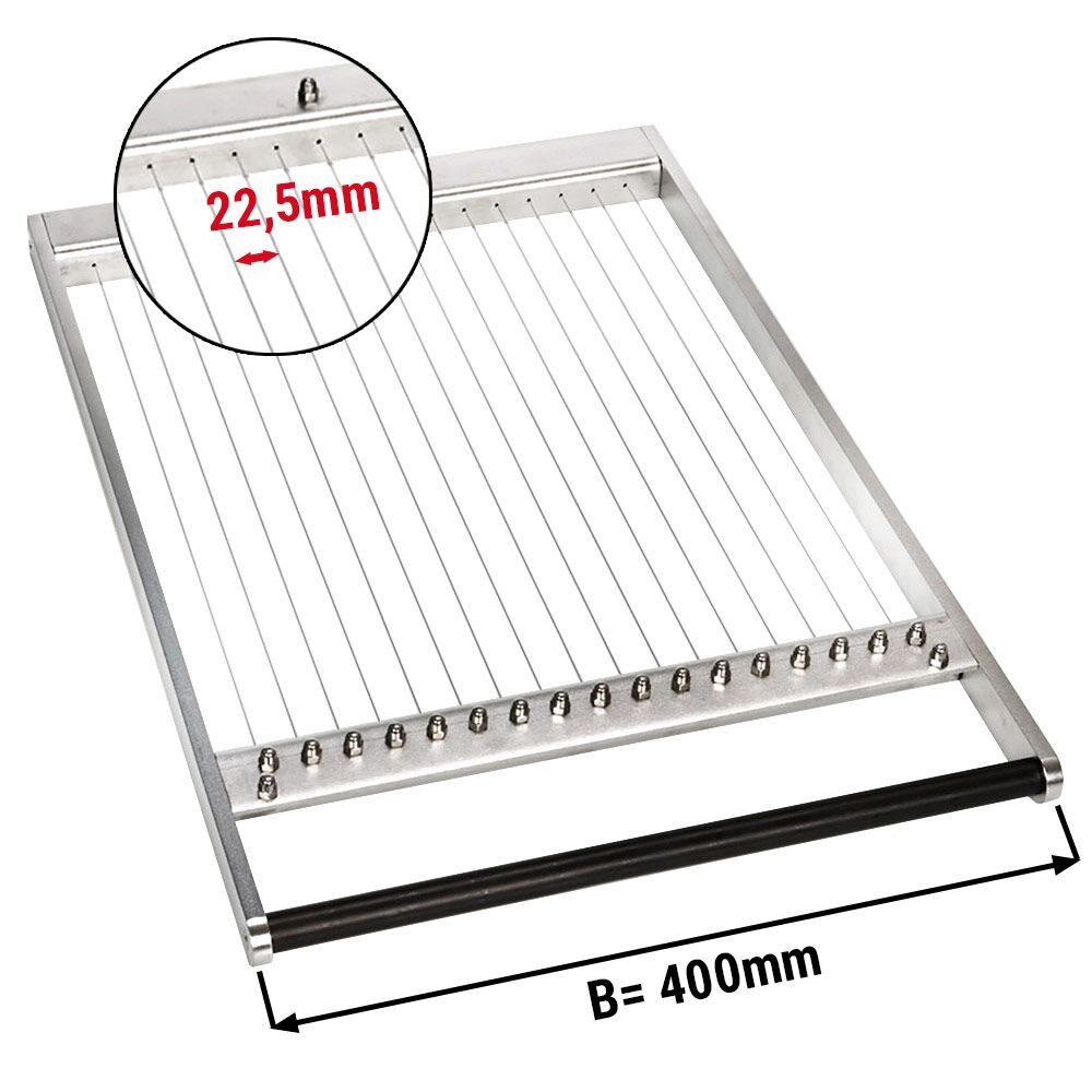 Rahmen für doppel Pralinenschneider - Drahtabstand: 22,5mm