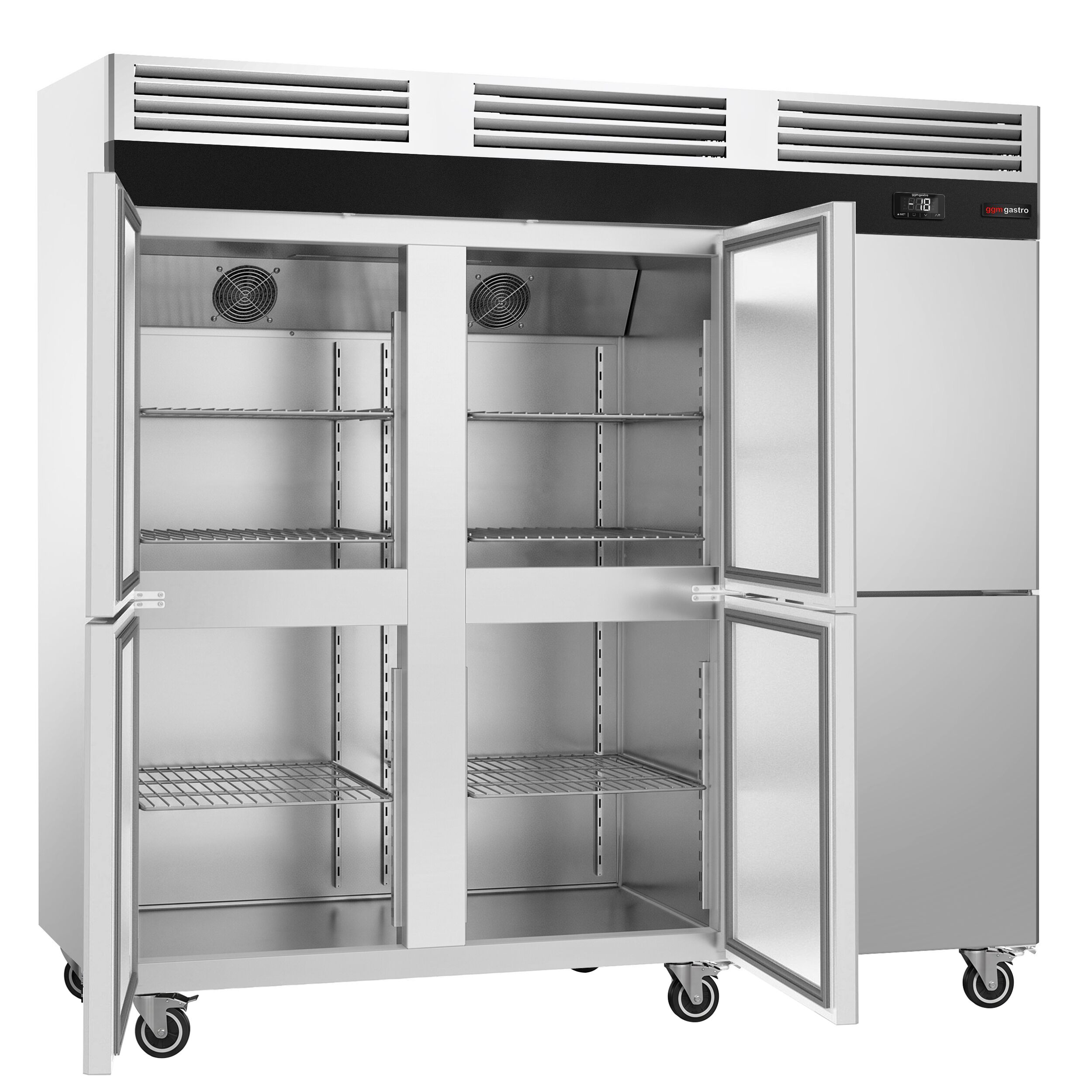 Storage freezer - Stainless steel ECO - GN 1/1 - 2500 litres - with 6 half doors