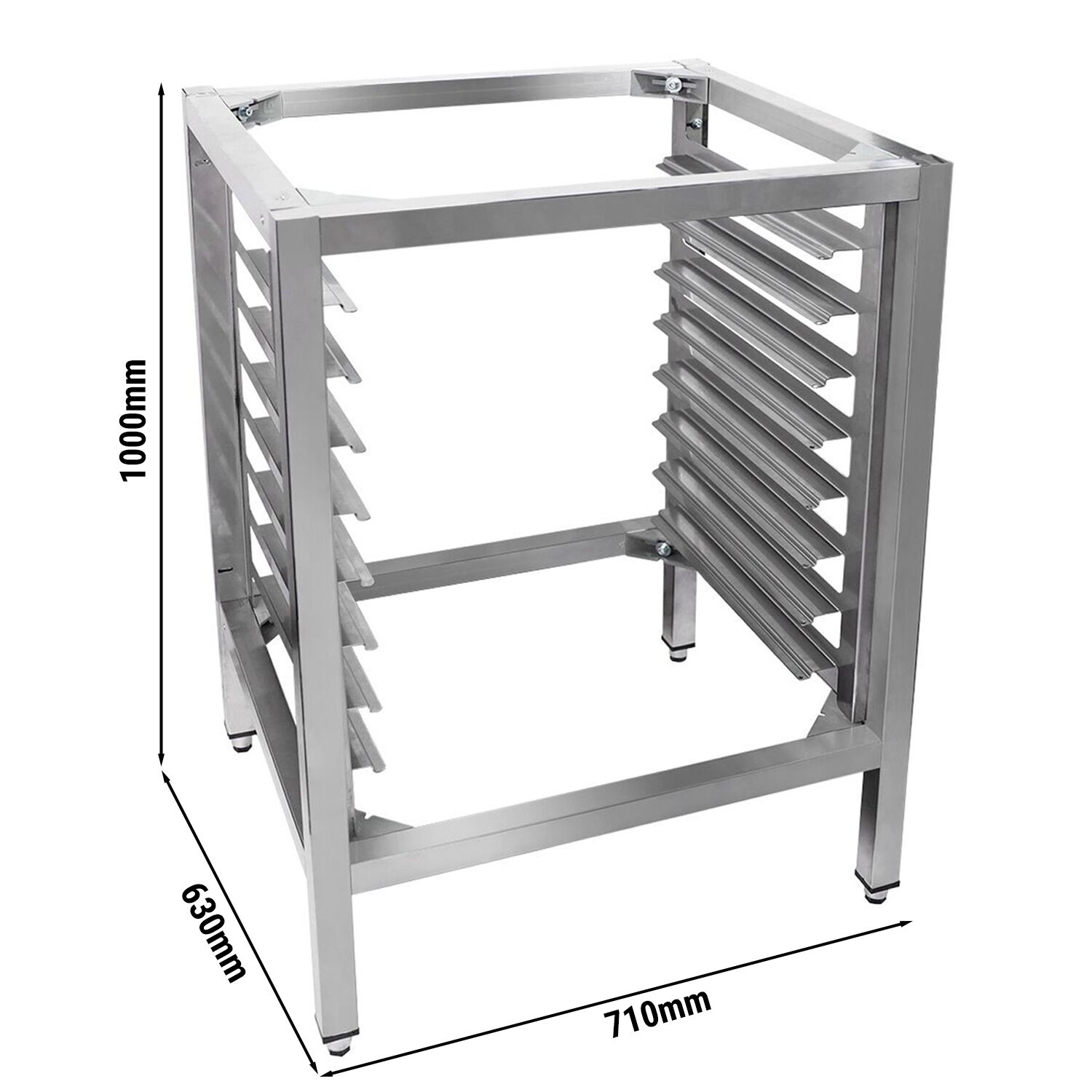 Stand - for Commercial Combi Oven - 710x630x1000mm - 8x GN 1/1 - Stainless Steel - for KB511 & KB1011