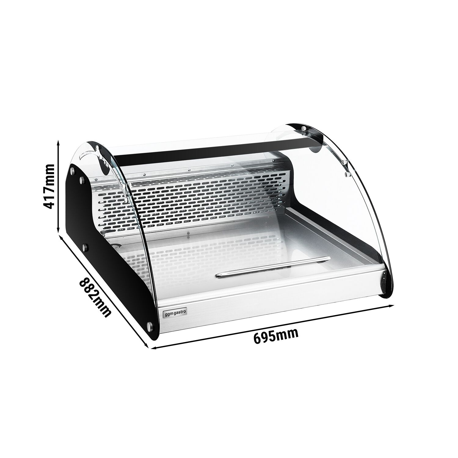 Vitrine réfrigérée de table - 118L - 695mm - 1 porte vitrée - pour poisson frais