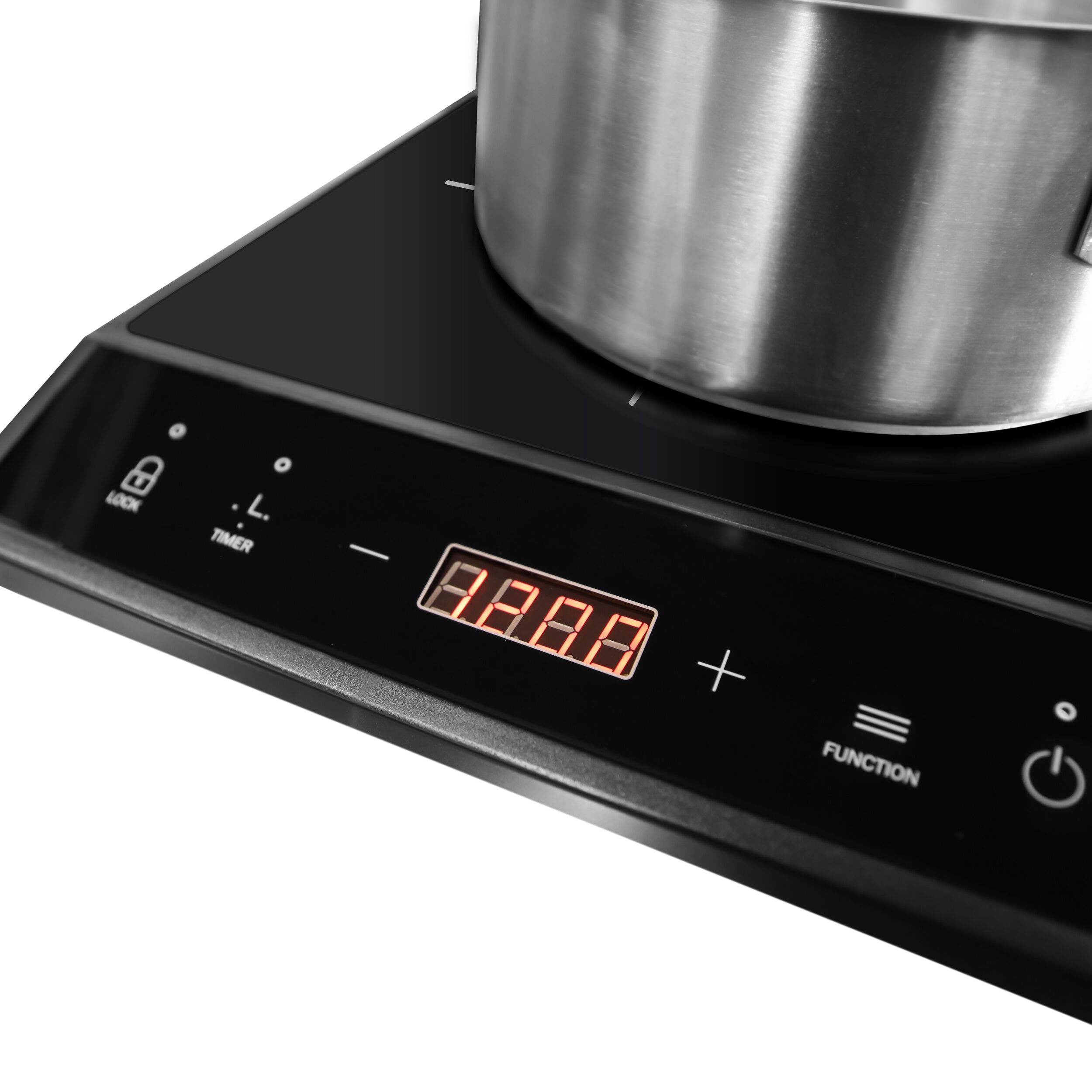 Induktiokeittolevy - 2,0 kW - 2 keittoaluetta pyöreä - pöytämalli