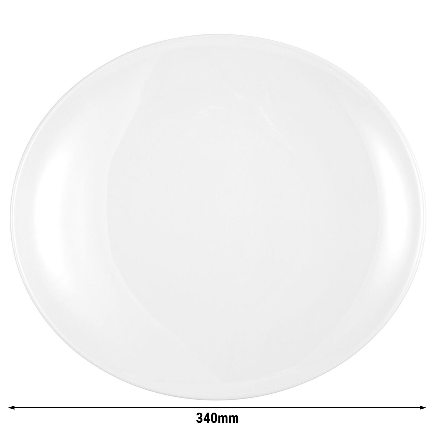 (2 pièces) SELTMANN WEIDEN | Assiette - plate ovale - 340x301 mm - Blanc         