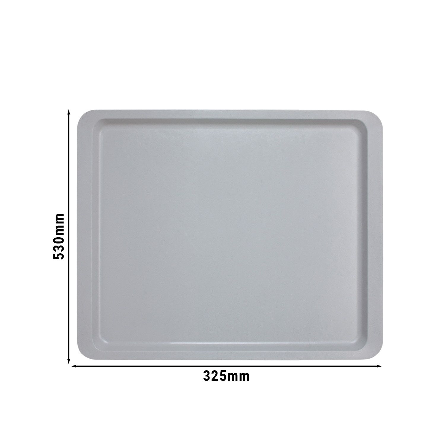 (12 pièces) CAMBRO | Plateau en polyester Lite - GN 1/2 - Bords biseautés - Gris clair     