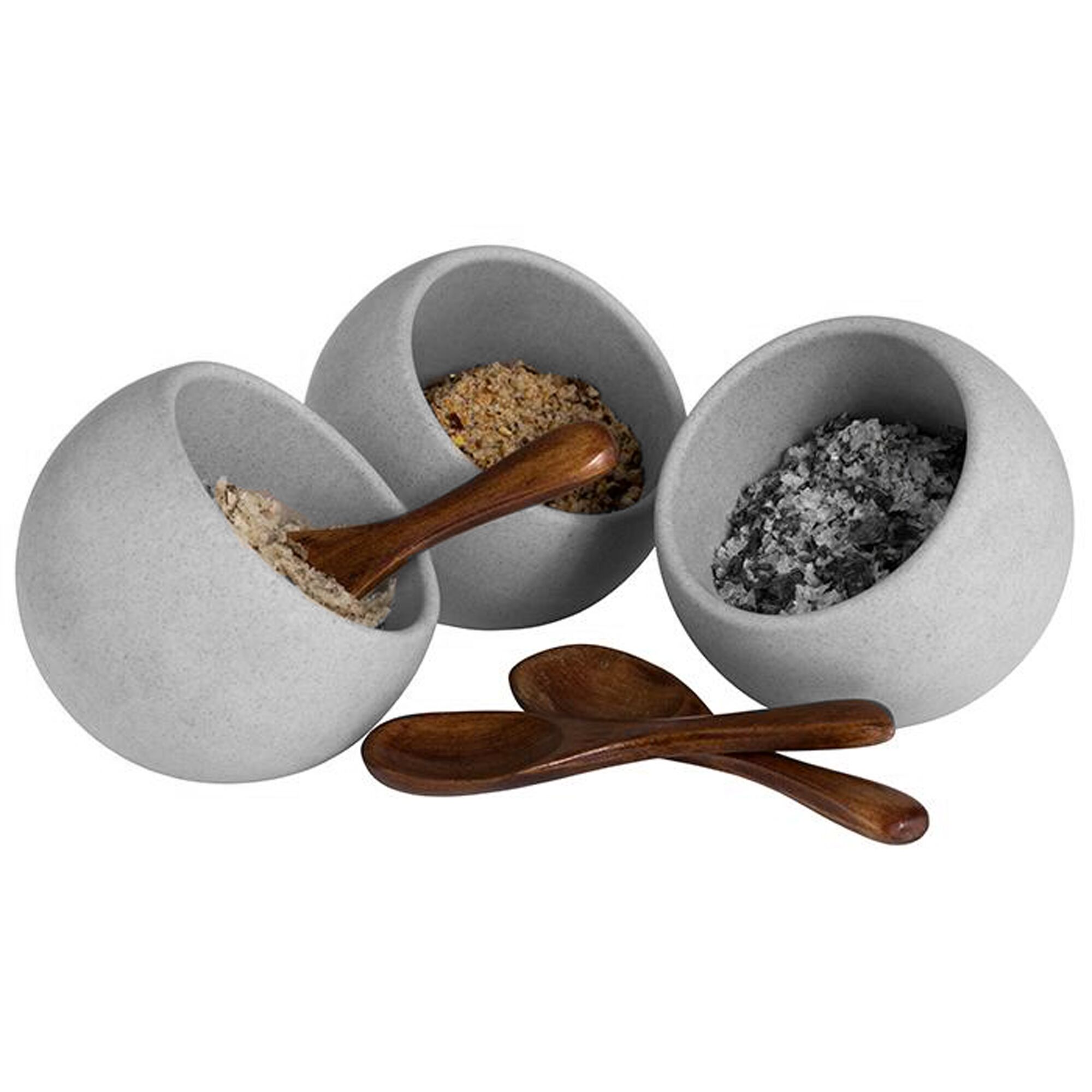 Saladier - MOON - Mélamine - 50ml - carré - 80x80mm - Profondeur : 75mm - Gris