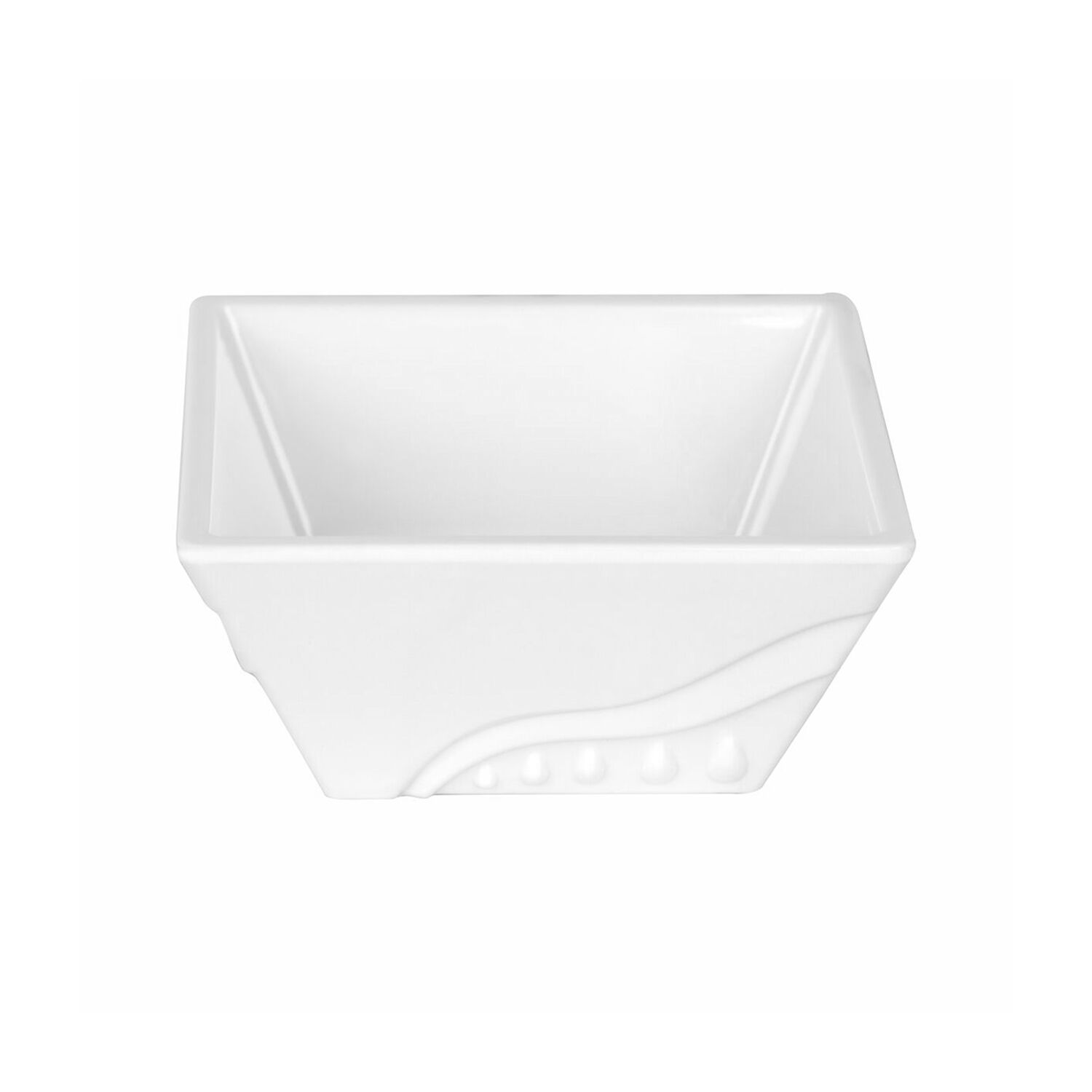 (10 stuks) Melamine schaaltje - vierkant - 240x240mm - Diepte:100mm - voor buffetstandaard EBSTG6S - wit