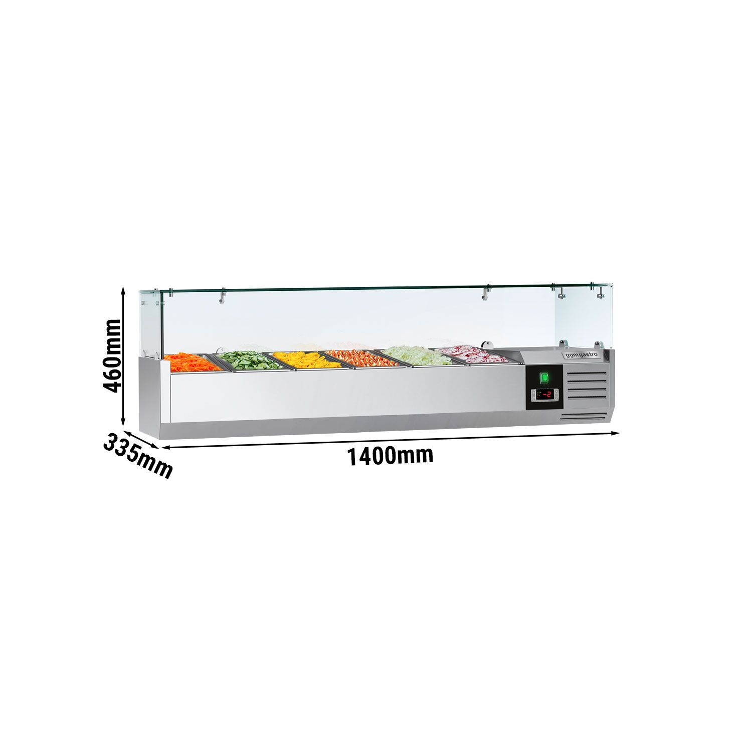 Vitrine Réfrigérée à Ingrédients PREMIUM - 1400x335mm - 6x GN 1/4