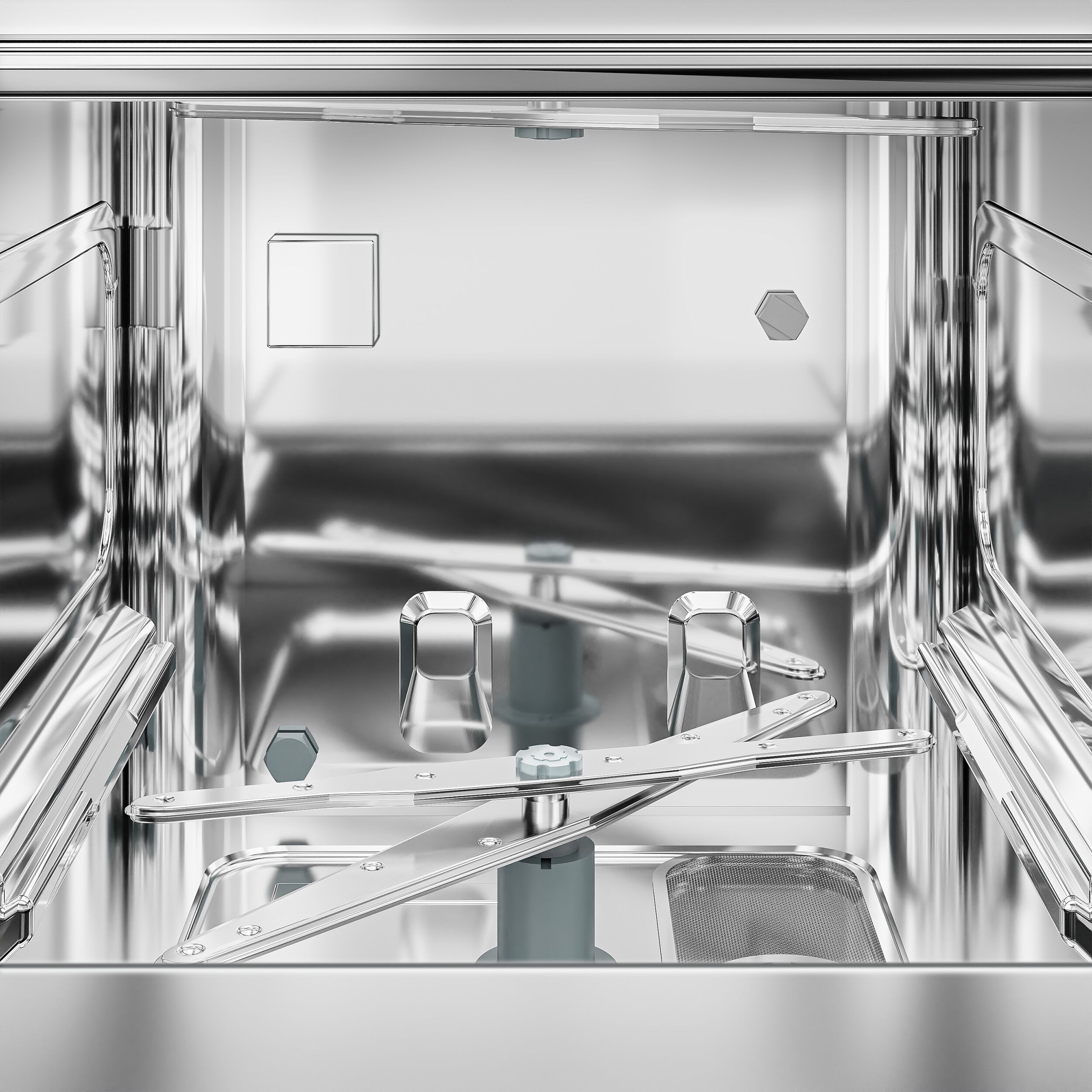 Double-skinned Compact Glasswasher - Digital - 3.4kW - with Drain Pump, Detergent & Rinse Aid Pumps & Wi-Fi Option