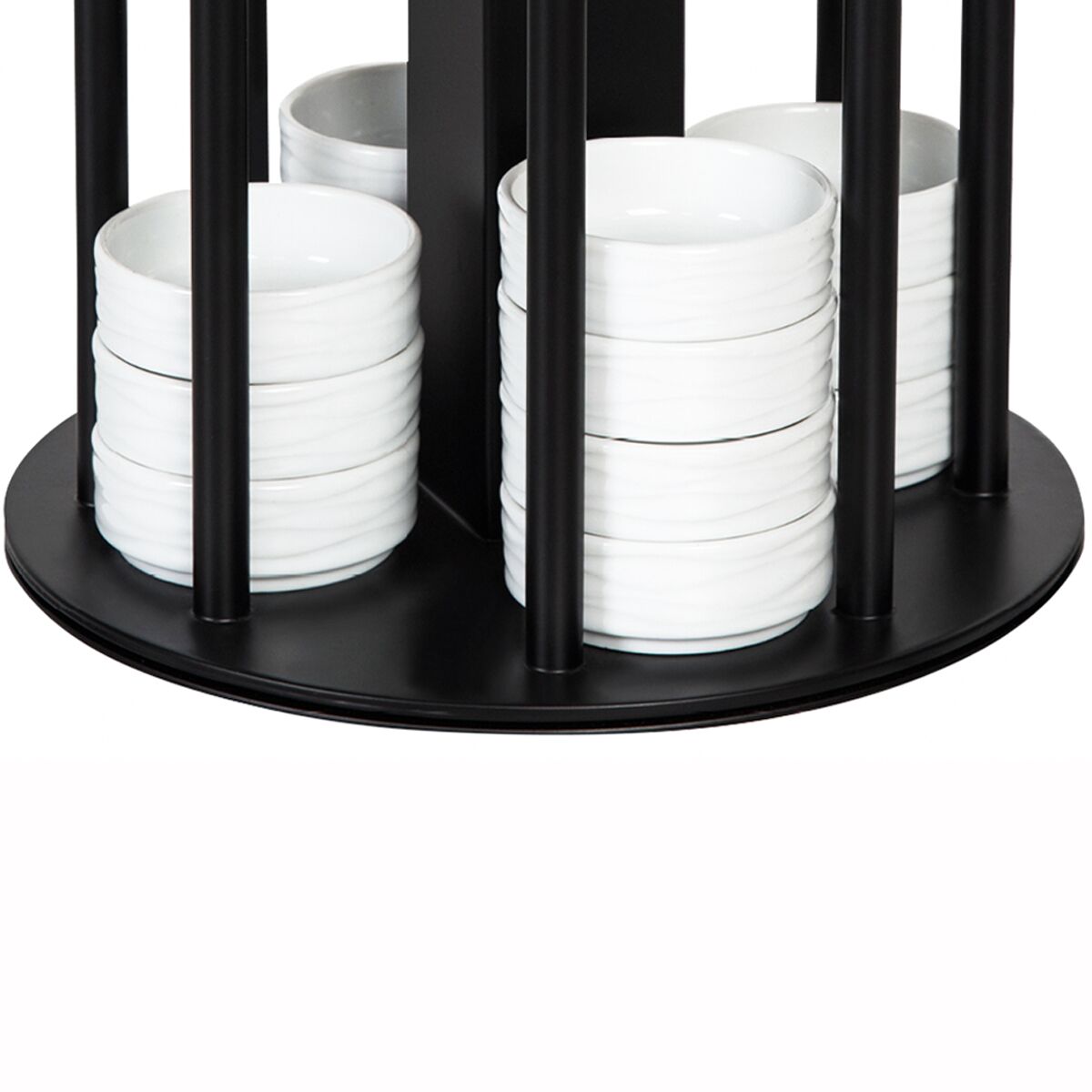 Jam Etagere / Buffet Stand - rotating - Stainless steel, powder-coated - Black - Height: 170mm
