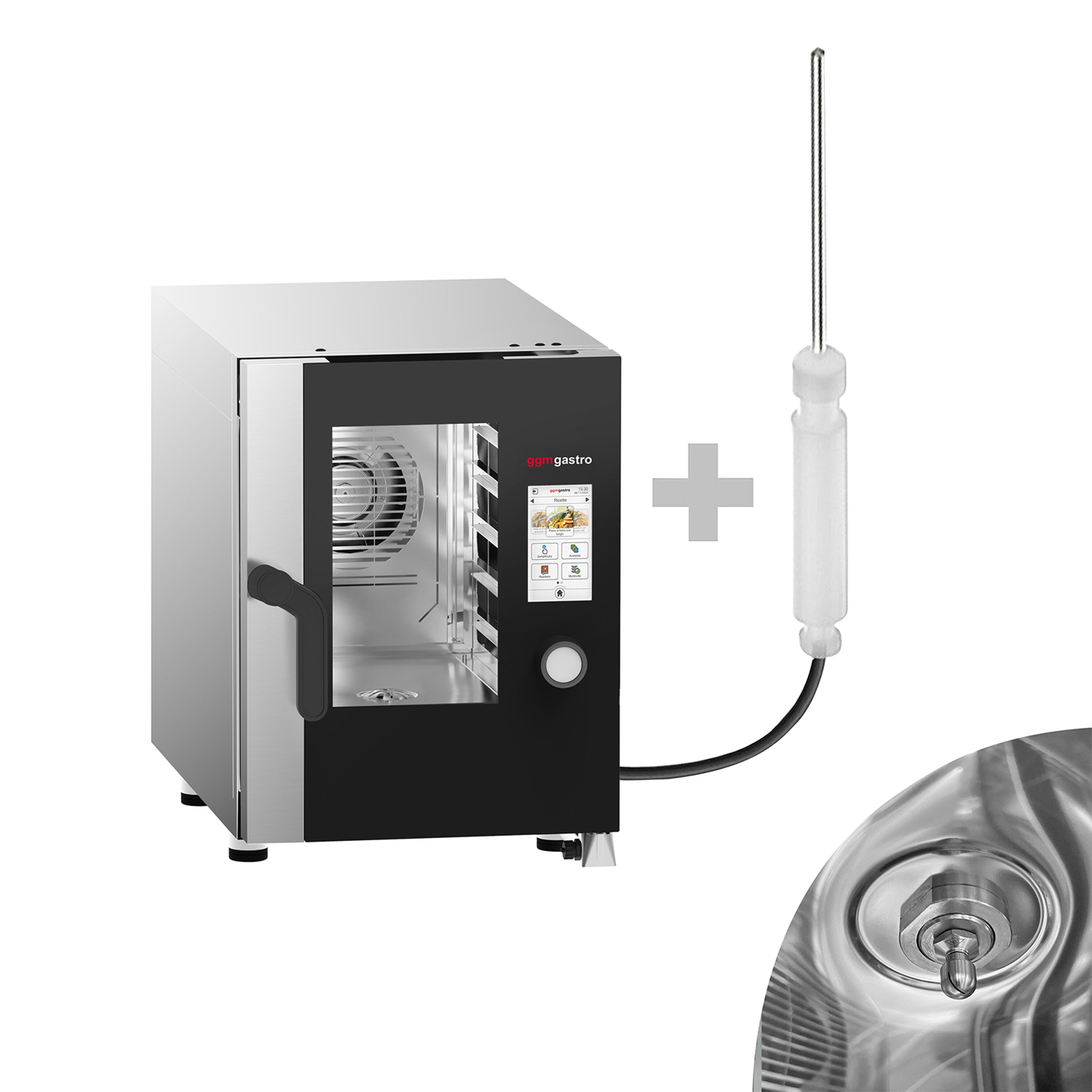 Four mixte COMPACT - tactile - 6 x GN 1/1 - avec système de lavage et sonde de température