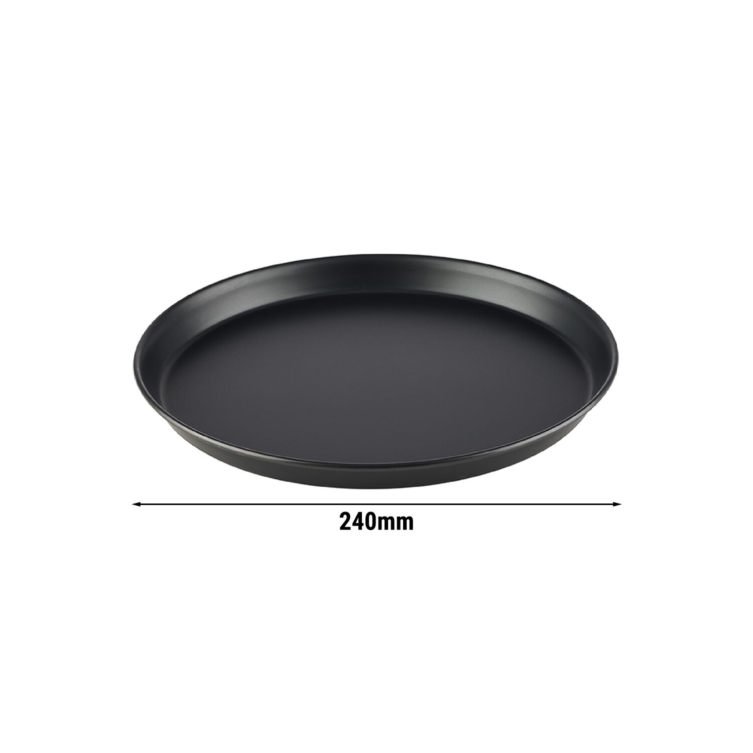 (6 pièces) Plaque à pizza - tôle bleue - Ø 240 mm - hauteur : 25 mm