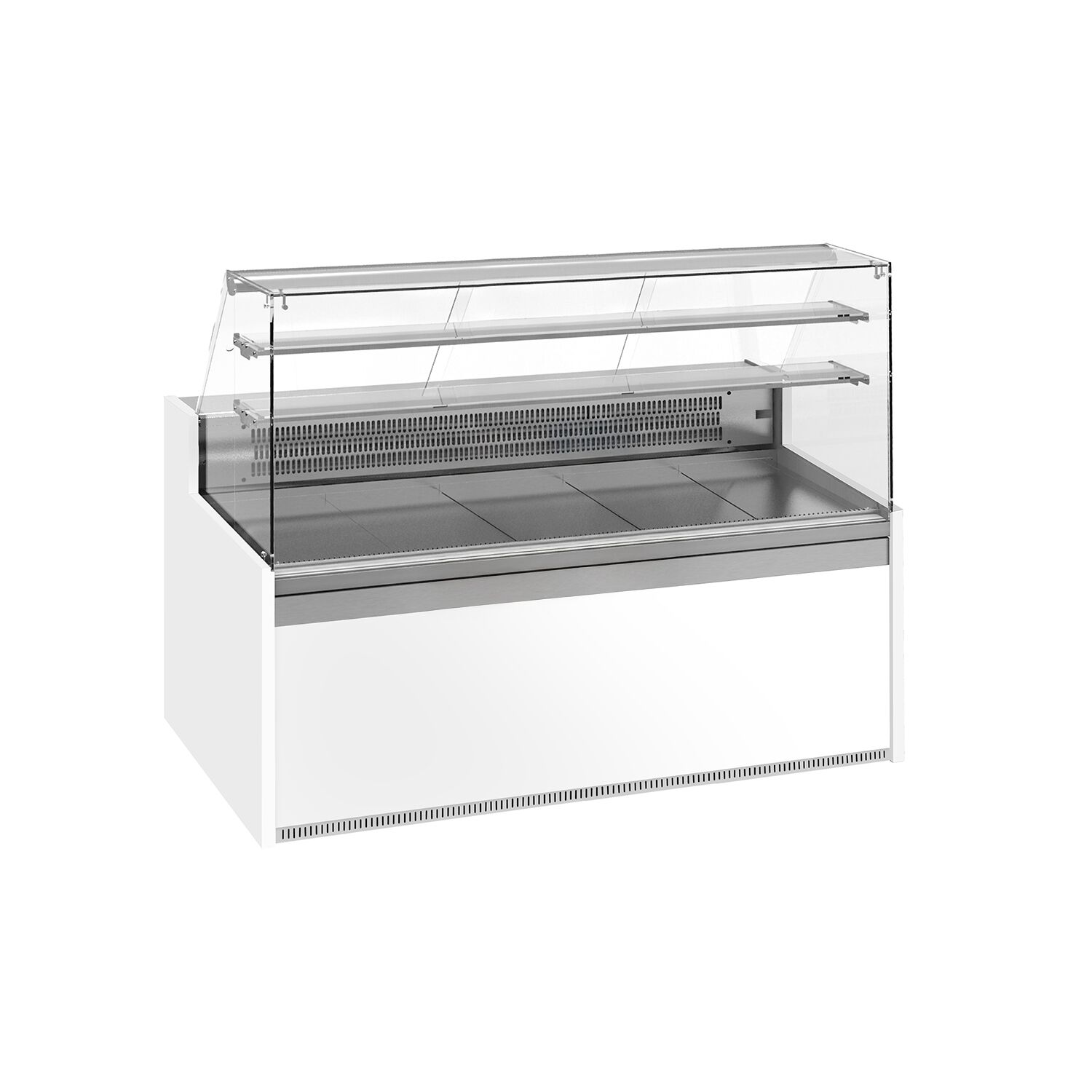 Comptoir vitrine réfrigérée - 1935x985mm - +4/+8°C - 3 portes - 2 étagères - Éclairage LED